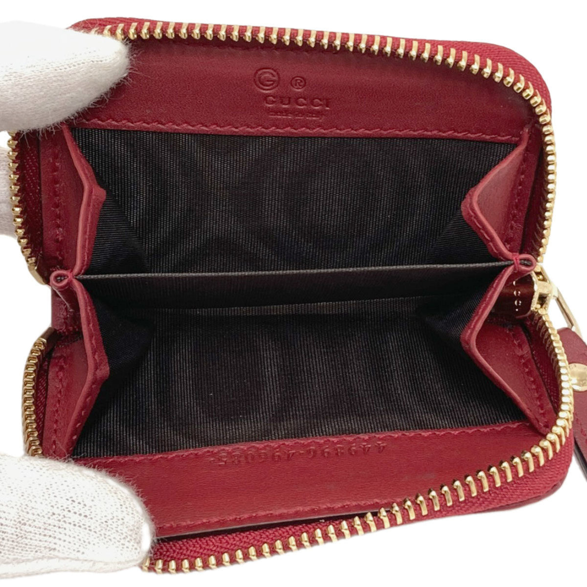 Gucci Red Color Leather Coin Purse/Coin Case (Pre-Owned)