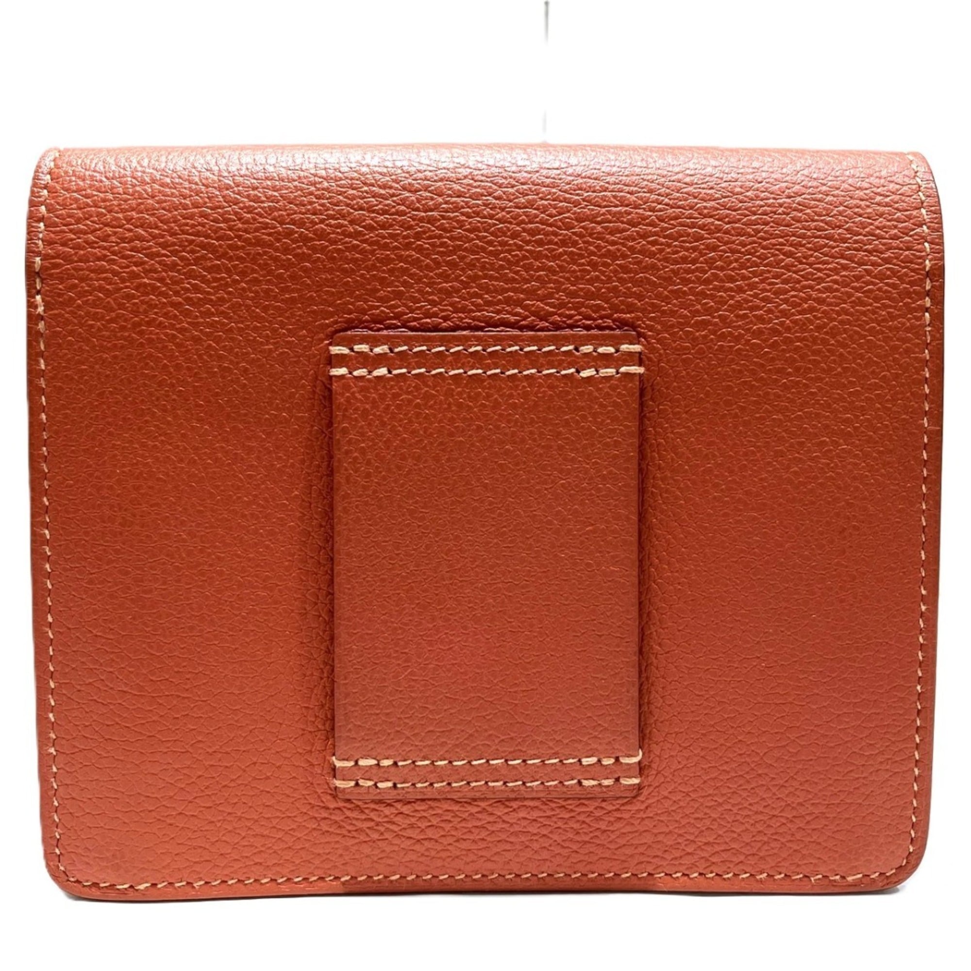 Hermes Potiron Chevre Myzore Leather Wallet (Bi-Fold) (Pre-Owned)