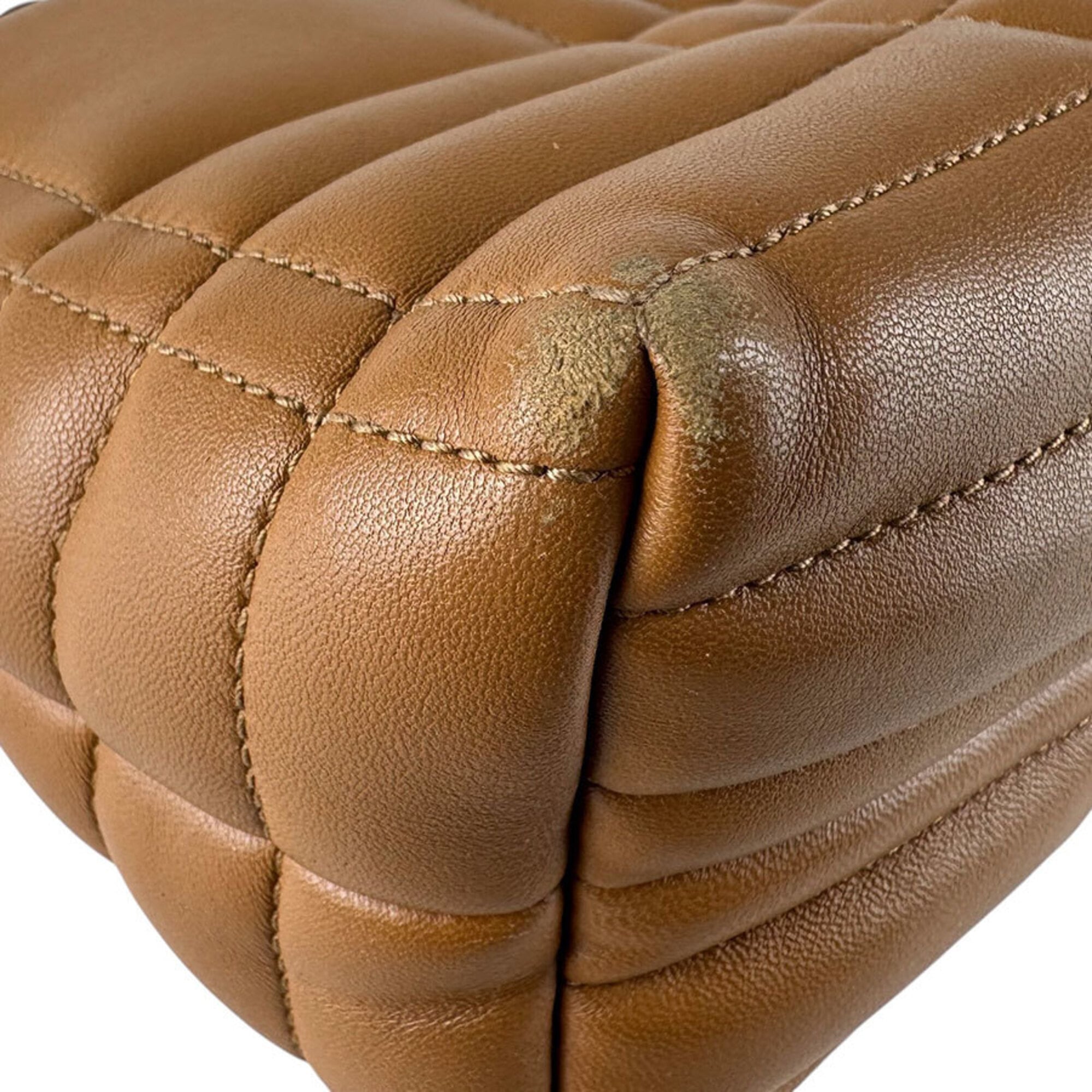 Burberry Camel Leather Shoulder Bag (Pre-Owned)