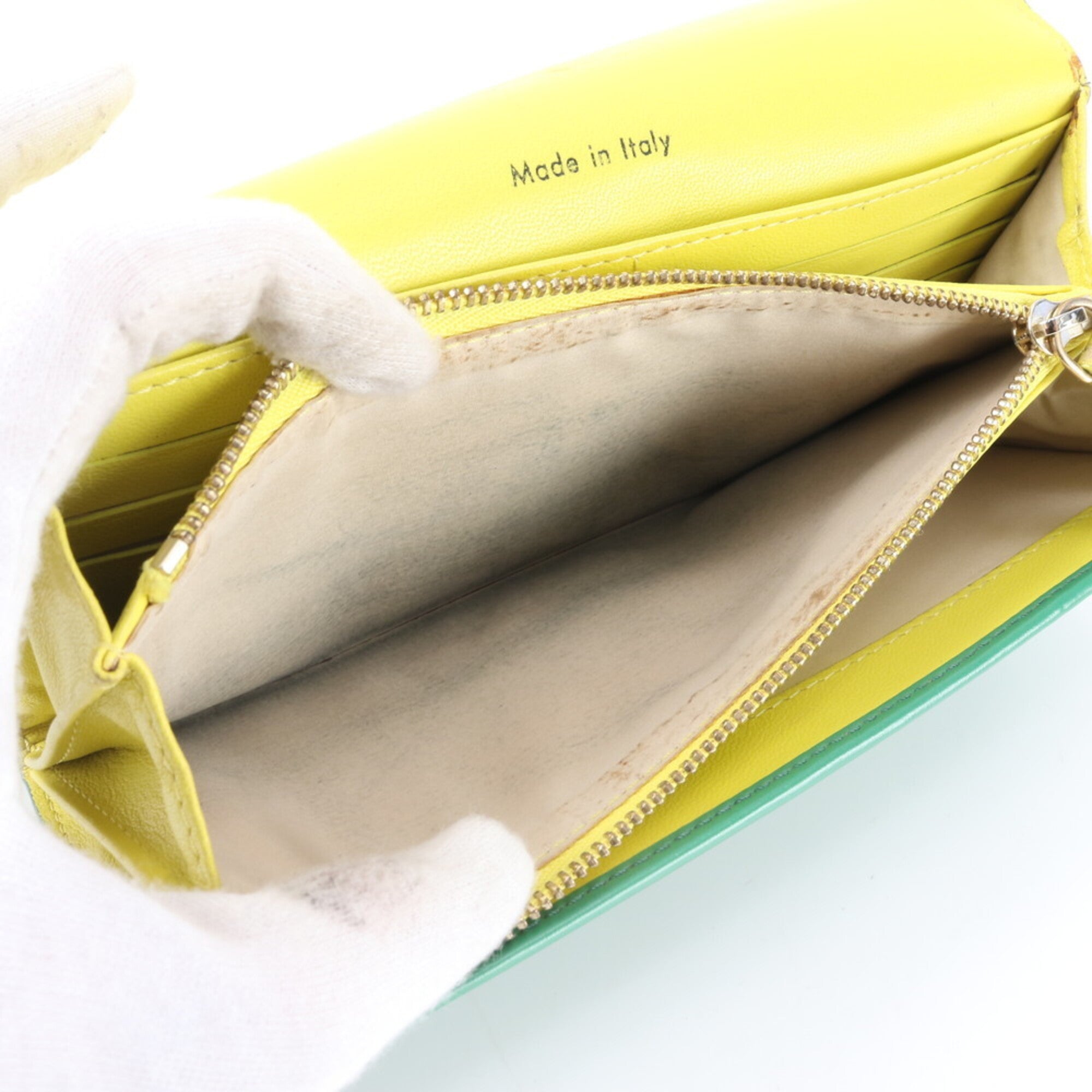 Celine Green Leather Coin Purse/Coin Case (Pre-Owned)