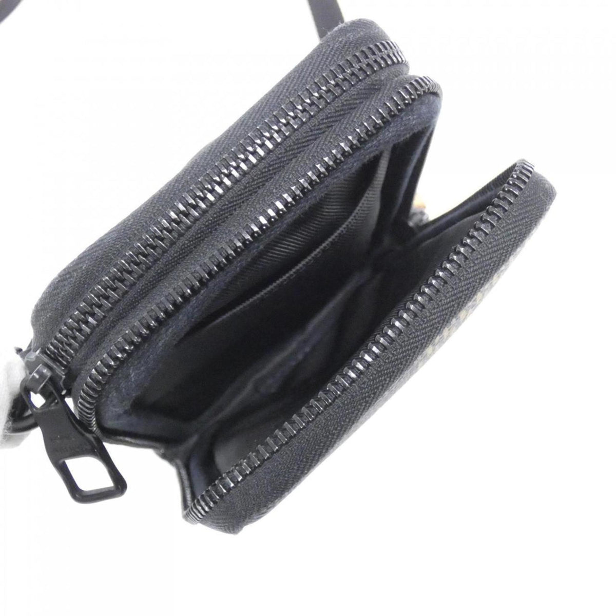 Louis Vuitton Black Brown Coated Canvas Phone Wallet (Pre-Owned)