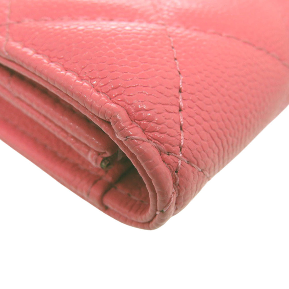 Chanel Pink Leather Coin Purse/Coin Case (Pre-Owned)