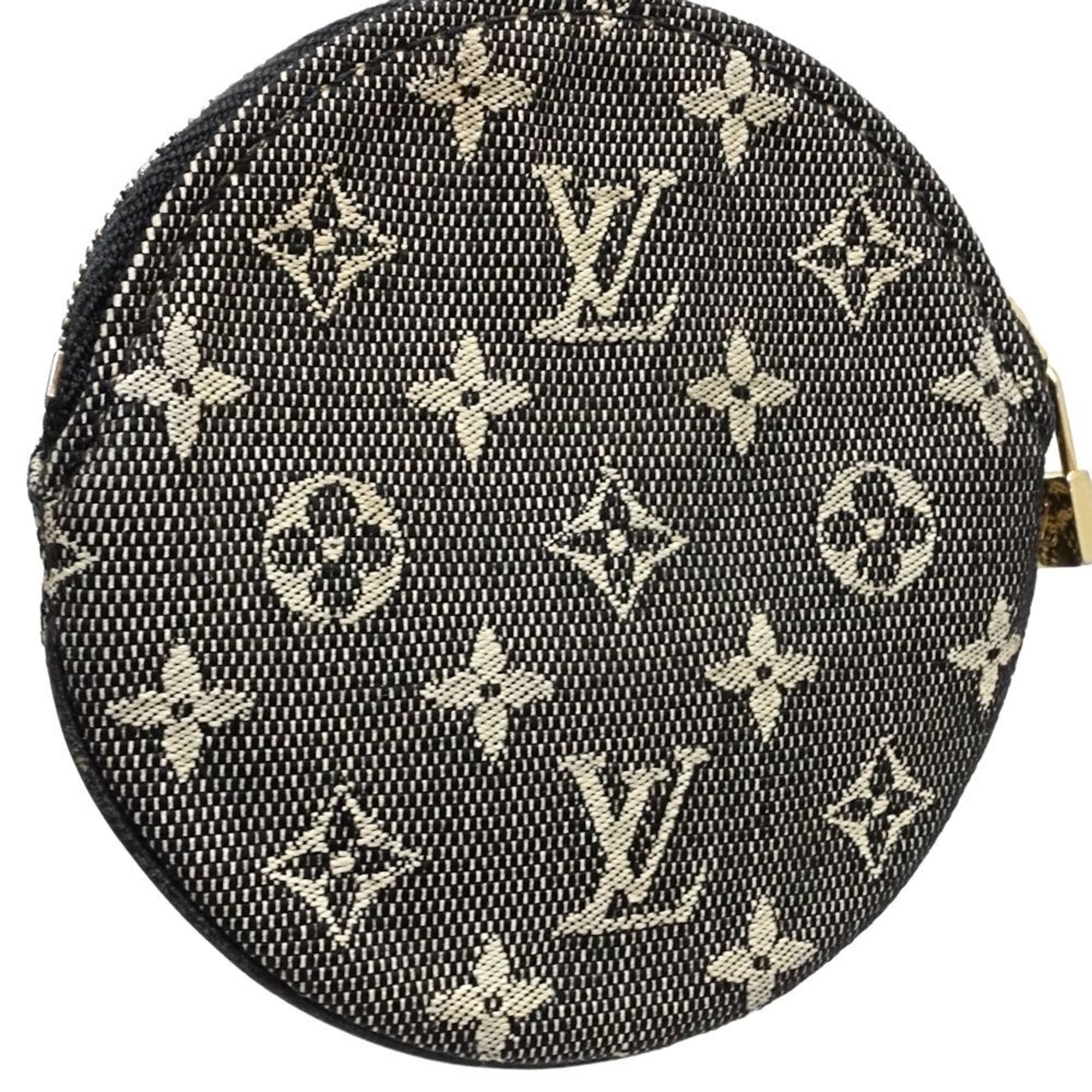 Louis Vuitton Noir Leather Coin Purse/Coin Case (Pre-Owned)