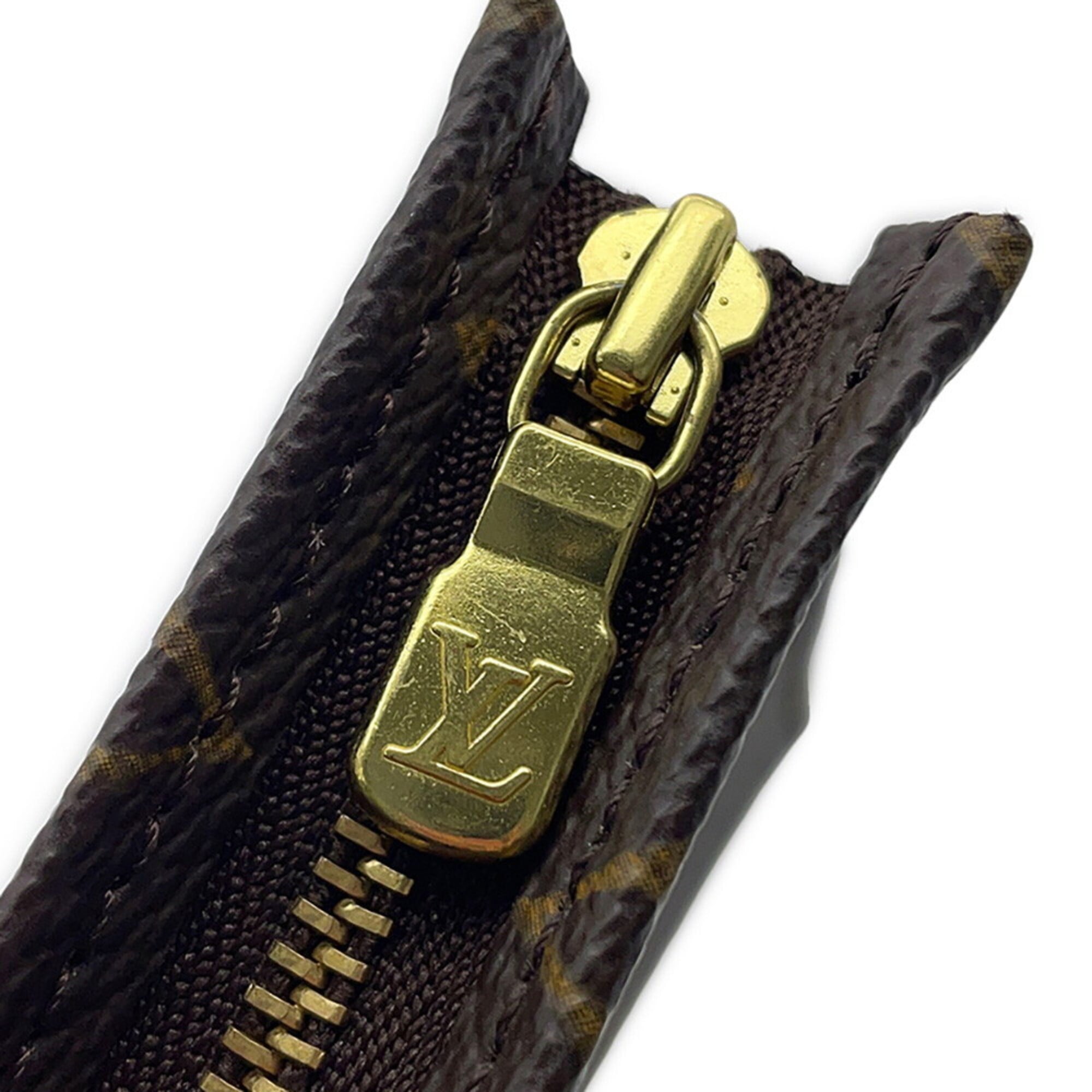 Louis Vuitton Monogram Beige Monogram Handbag Pouch (Pre-Owned)