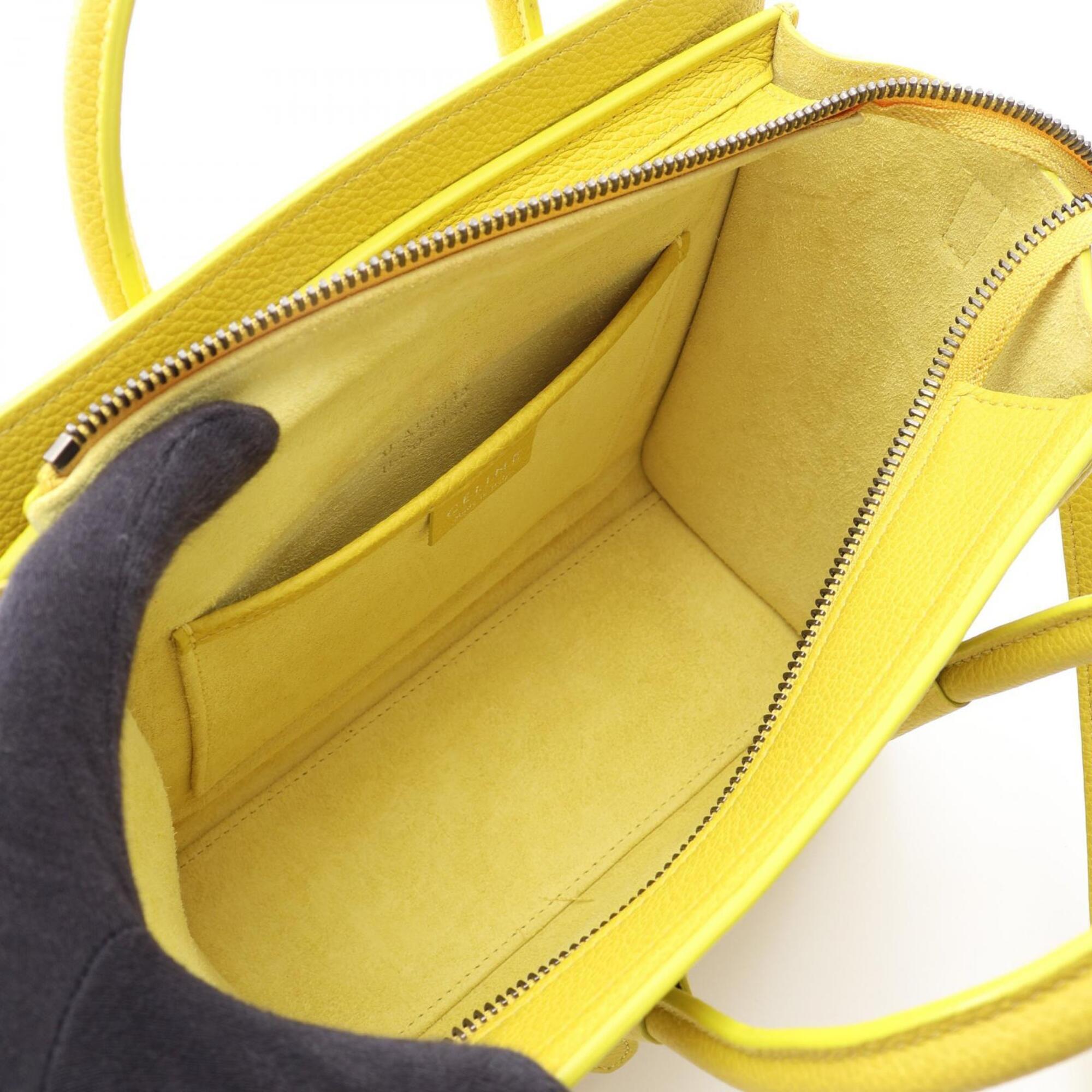 Celine Yellow Leather Handbag (Pre-Owned)