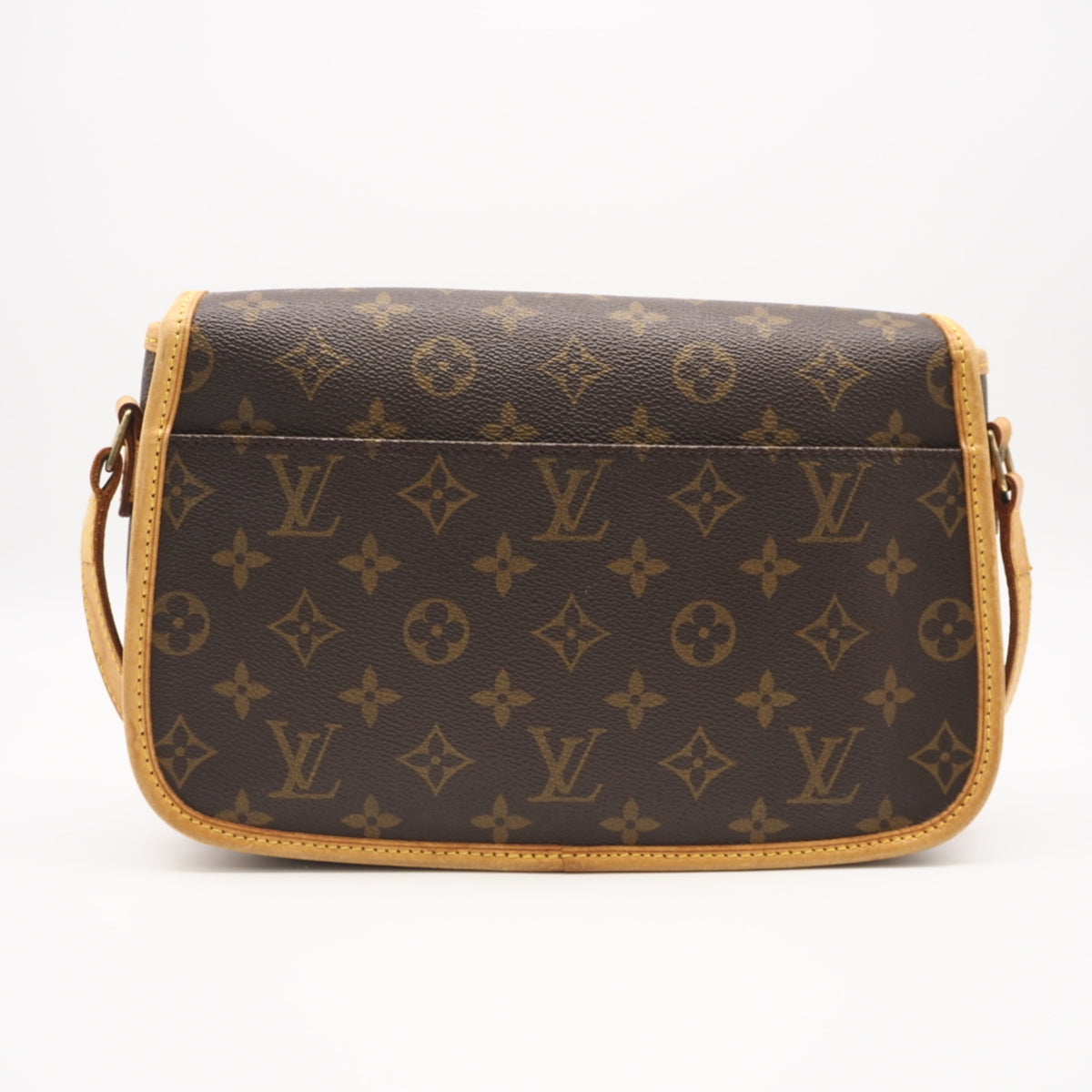 Louis Vuitton Monogram Beige Brown Coated Canvas Leather Shoulder Bag (Pre-Owned)