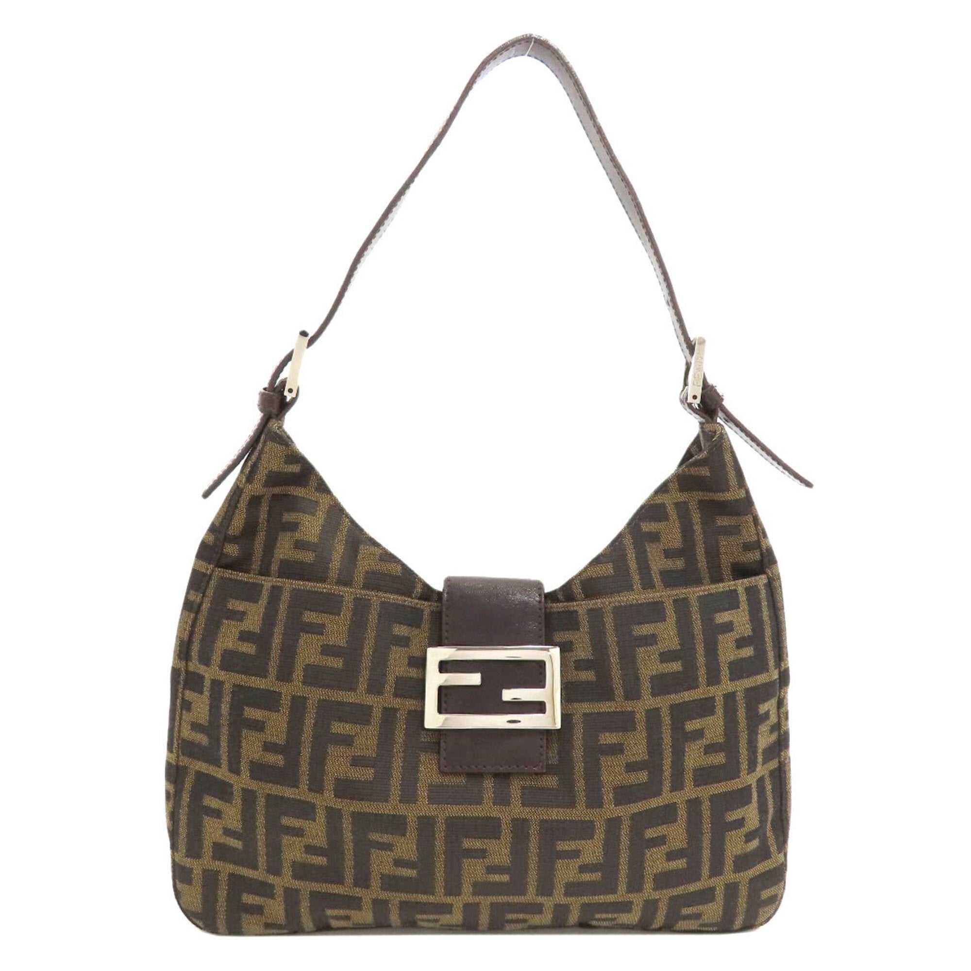 Fendi Brown Canvas Shoulder Bag (Pre-Owned)