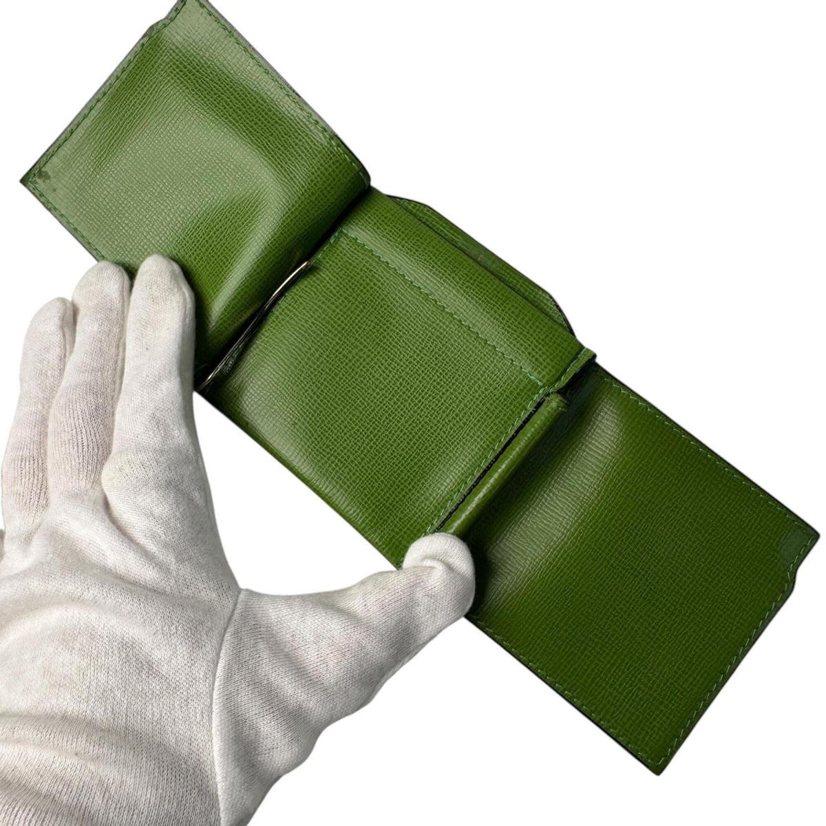 Valextra Glass Green Leather Money Clip (Pre-Owned)