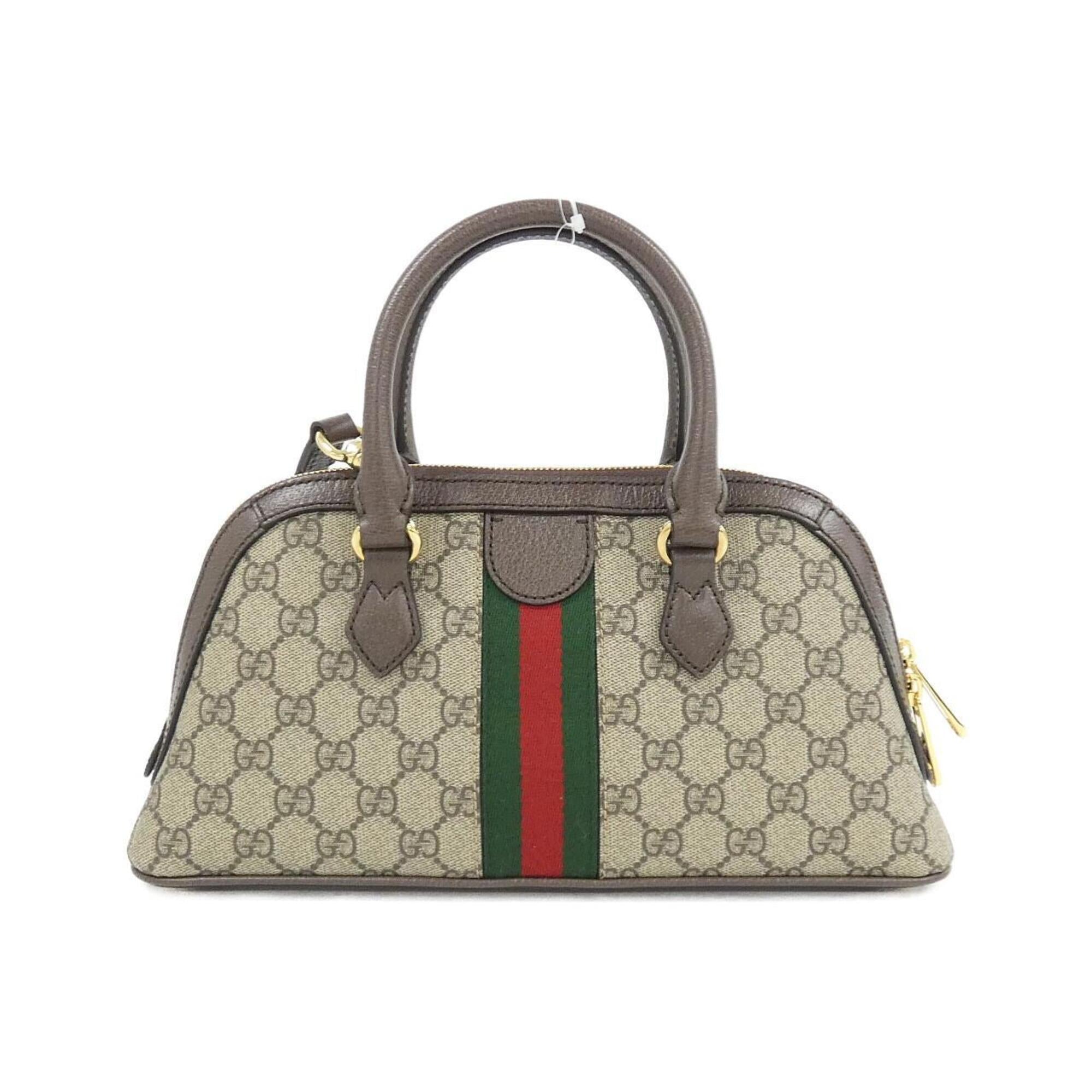 Gucci Ophidia Beige Brown Gg Supreme Canvas Handbag (Pre-Owned)