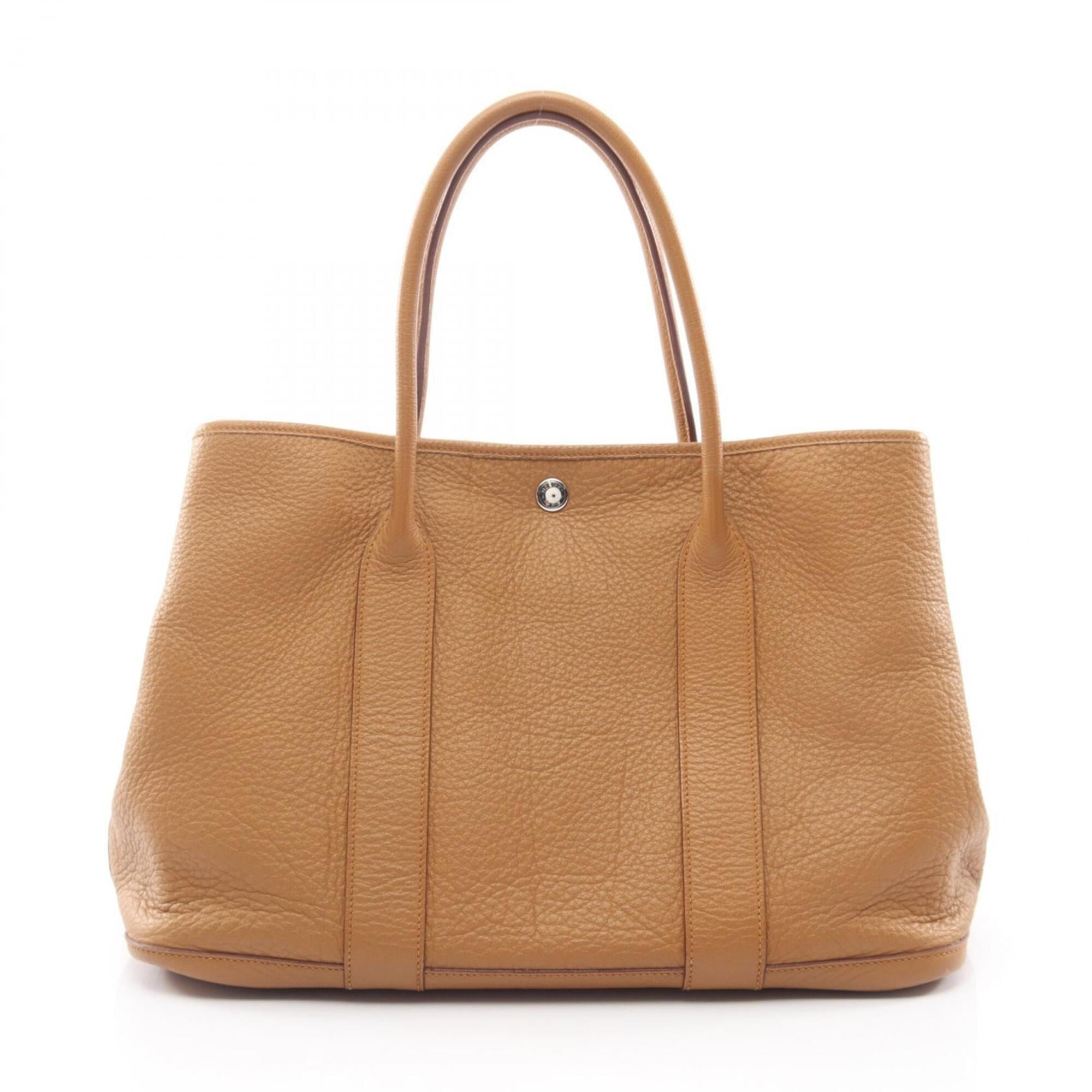 Hermes Brown Fjord Leather Handbag Tote Bag (Pre-Owned)