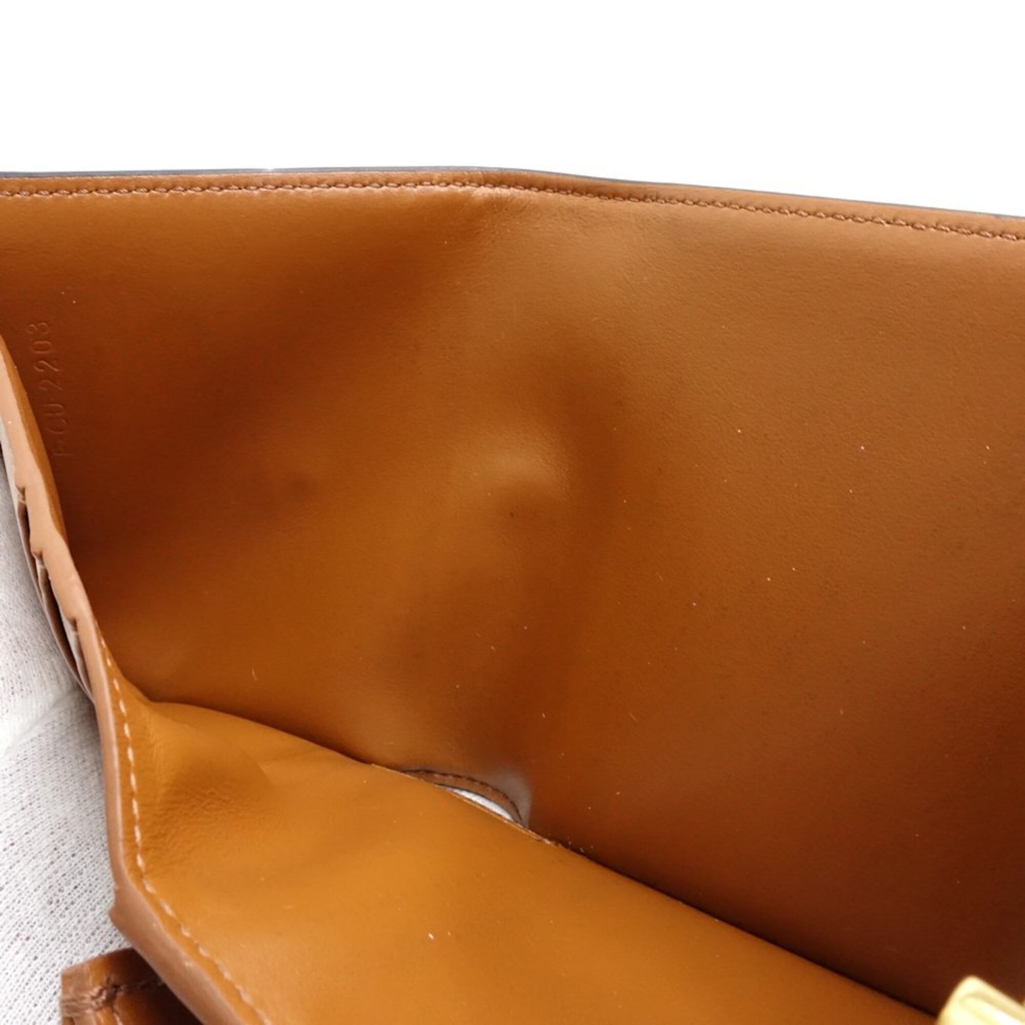 Celine Brown Canvas Leather Wallet (Tri-Fold) (Pre-Owned)