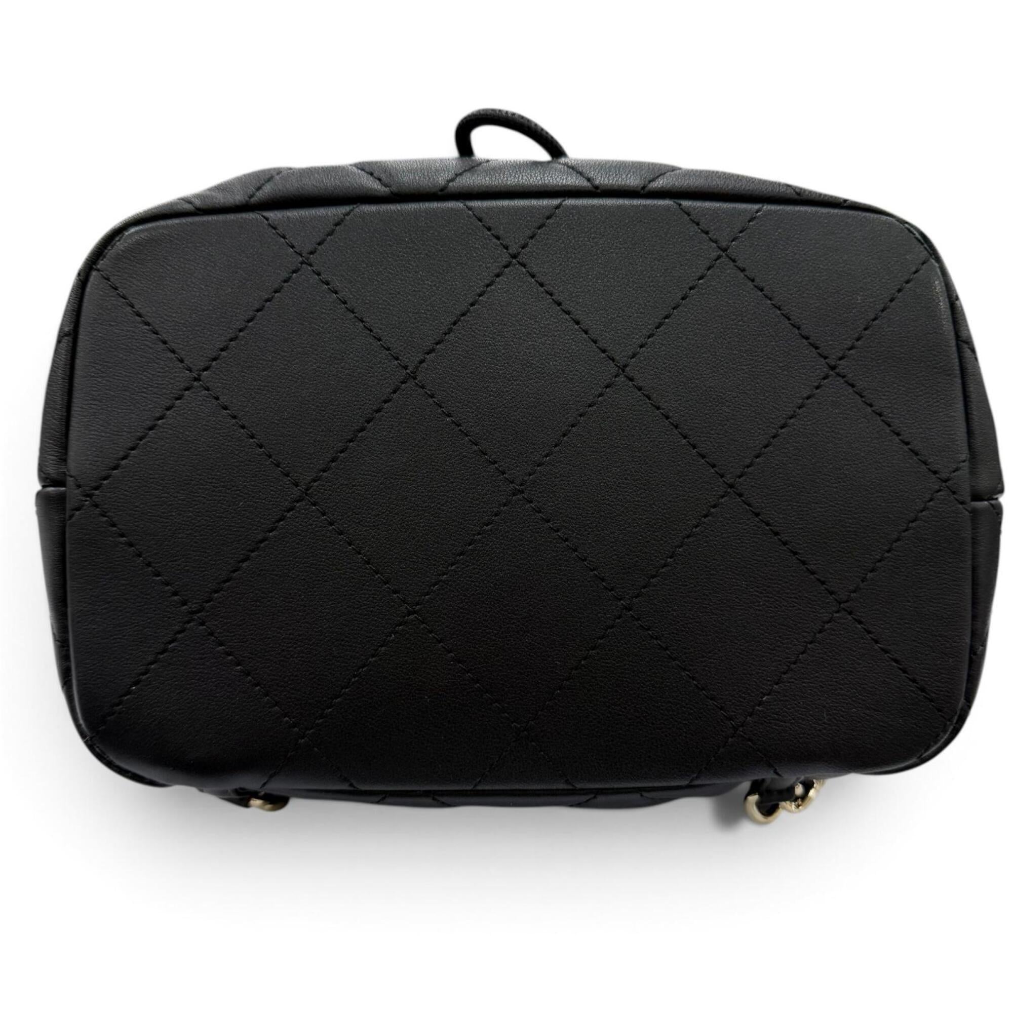 Chanel Black Leather Backpack (Pre-Owned)