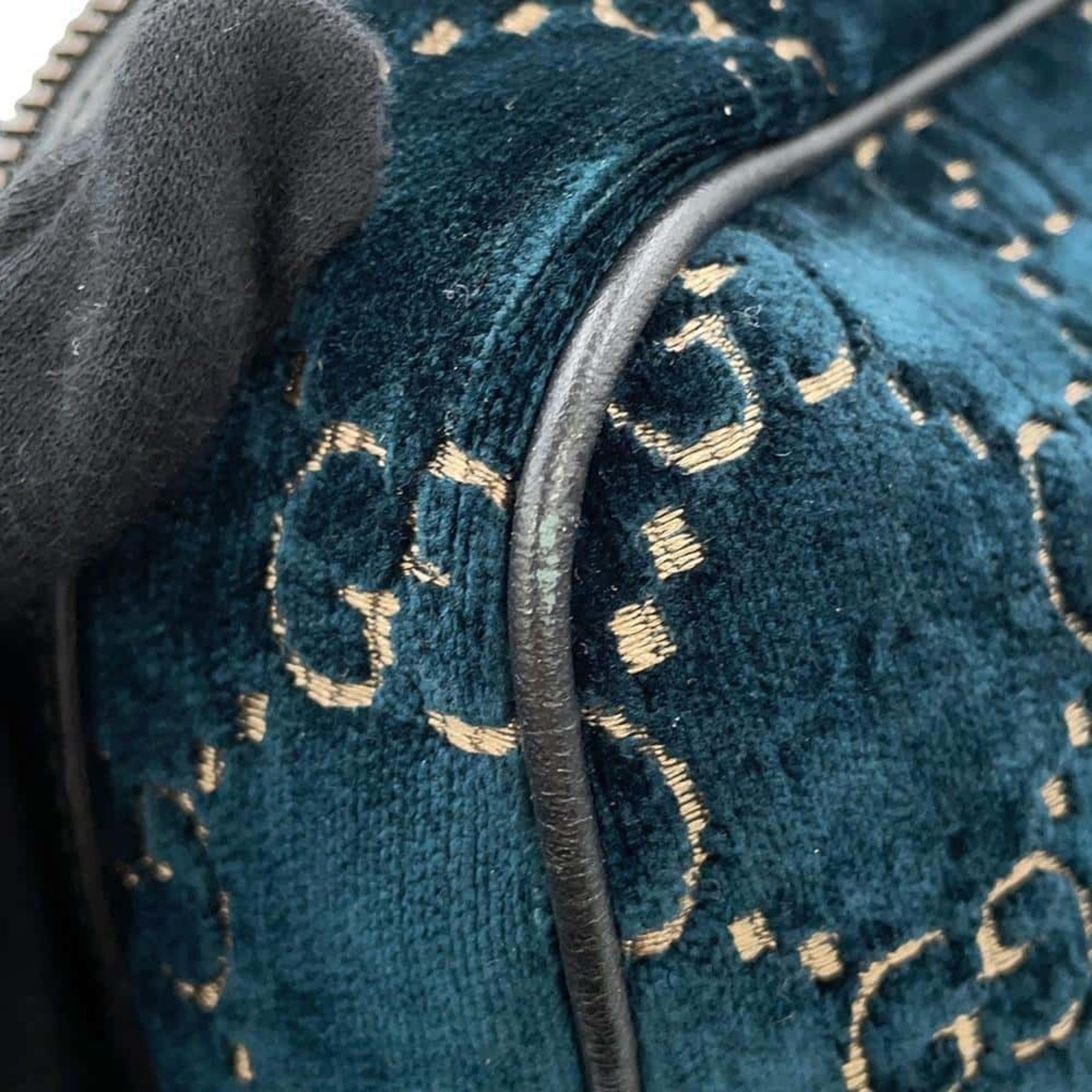 Gucci Blue Velvet Backpack (Pre-Owned)