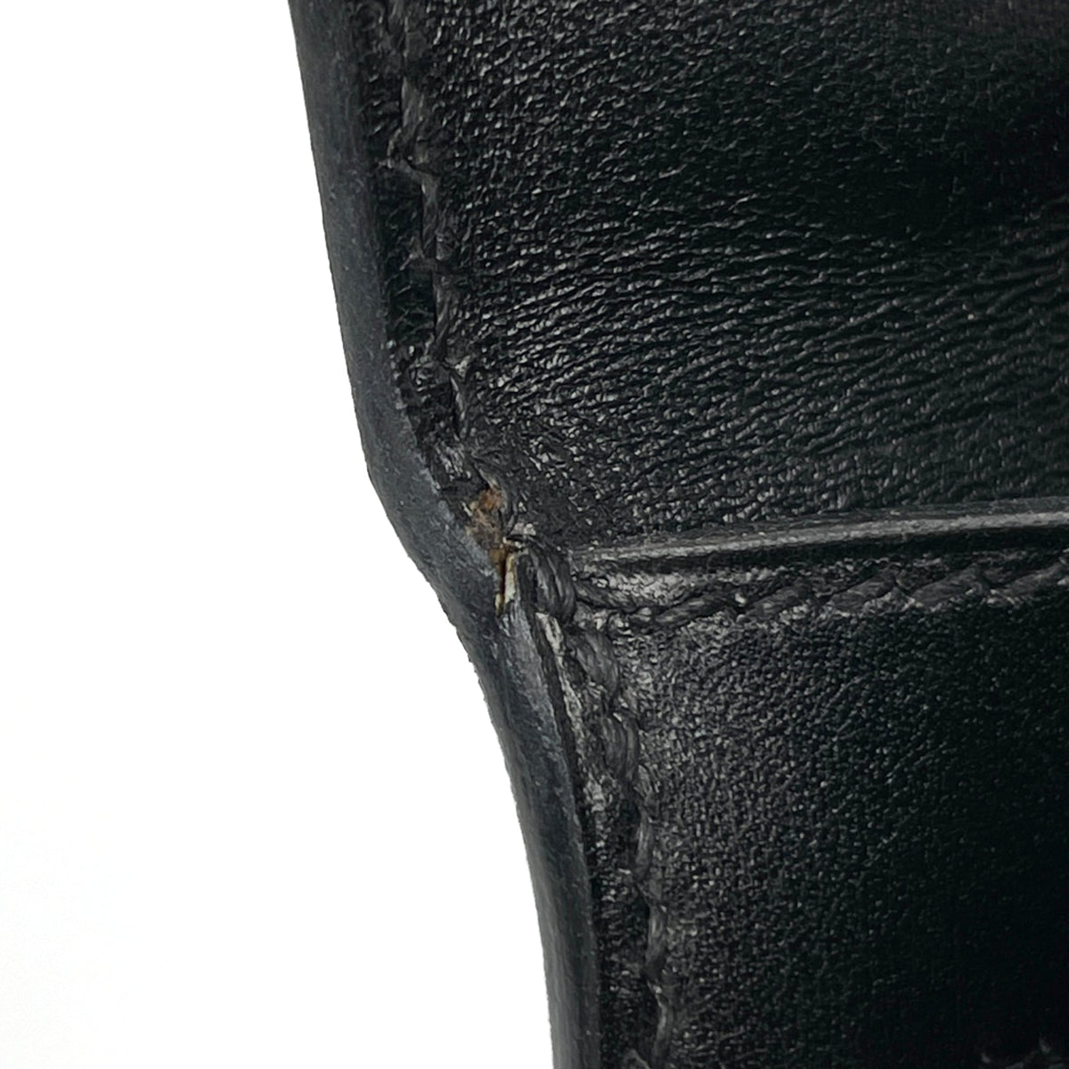 Hermes Kelly Black Box Calf Leather Handbag (Pre-Owned)