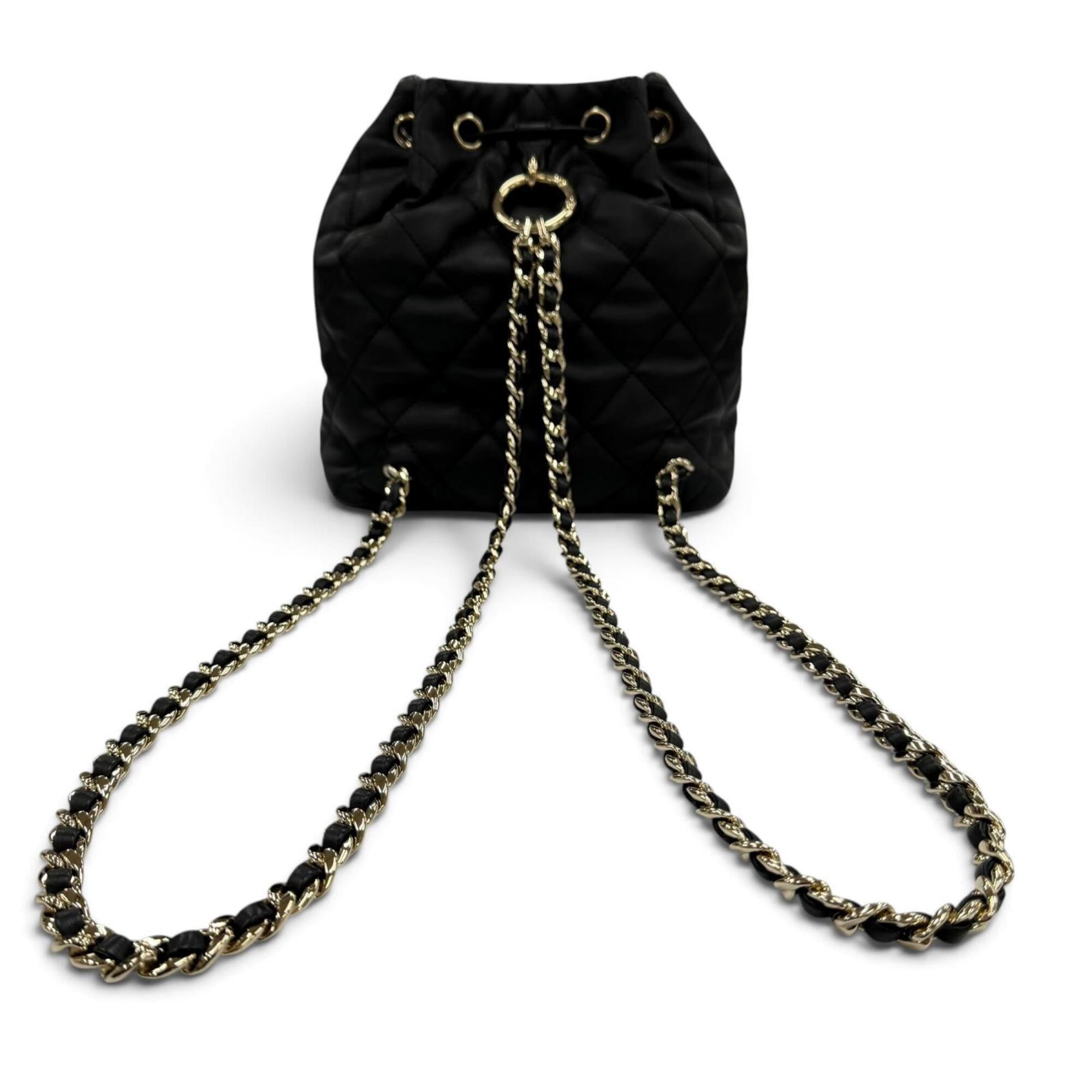 Chanel Black Leather Backpack (Pre-Owned)