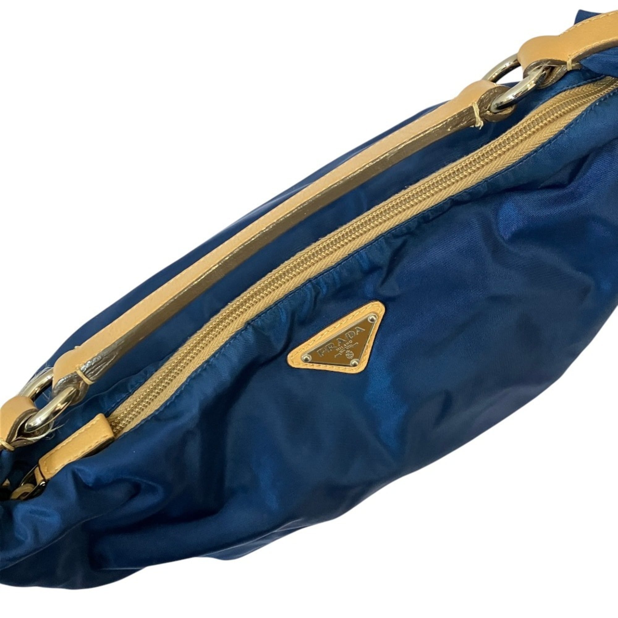 Prada Blue Nylon Handbag (Pre-Owned)
