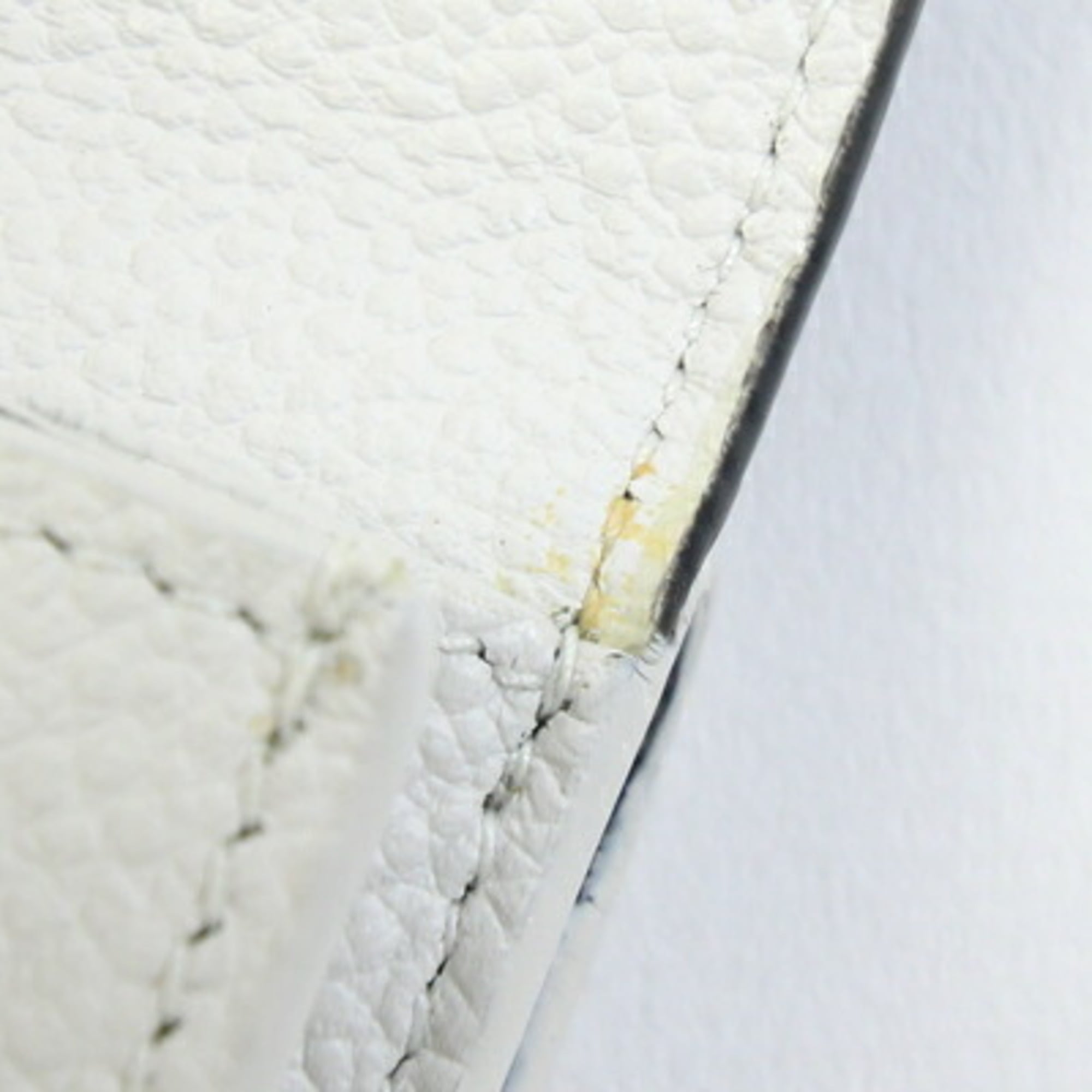 Saint Laurent Black White Leather Wallet (Tri-Fold) (Pre-Owned)