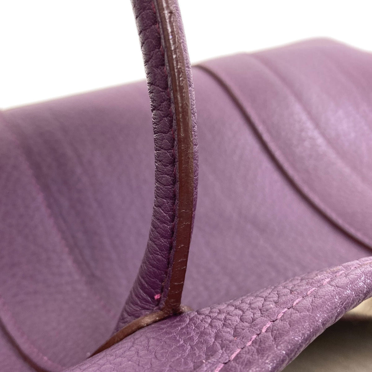 Hermes Purple Negonda Leather Handbag (Pre-Owned)