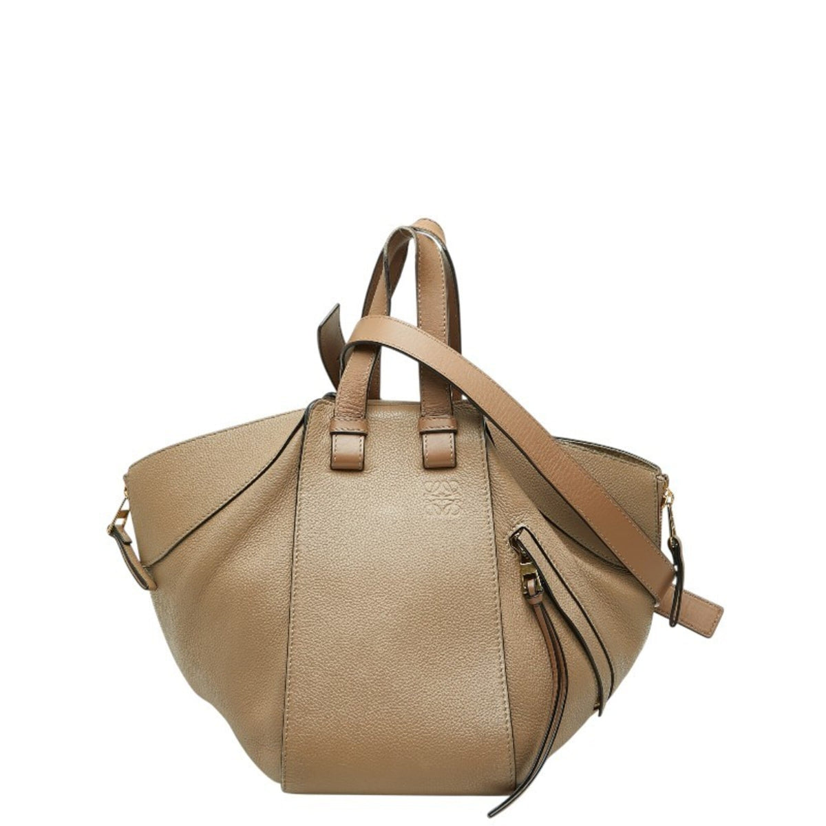 Loewe Beige Leather Handbag Shoulder Bag (Pre-Owned)