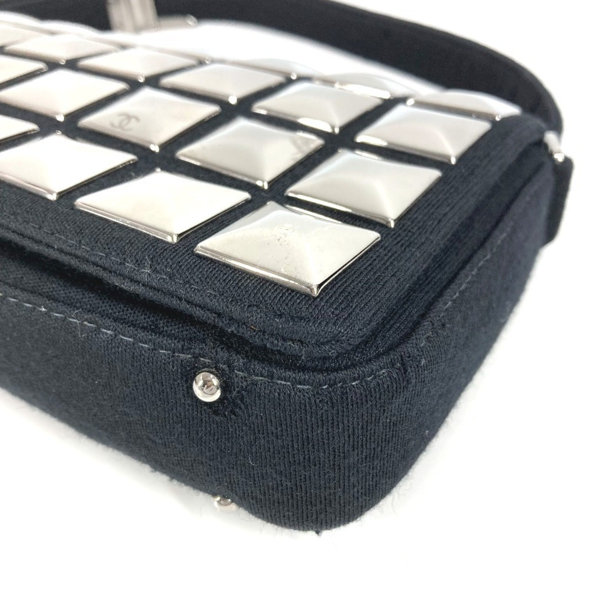 Chanel Black Cotton Shoulder Bag (Pre-Owned)