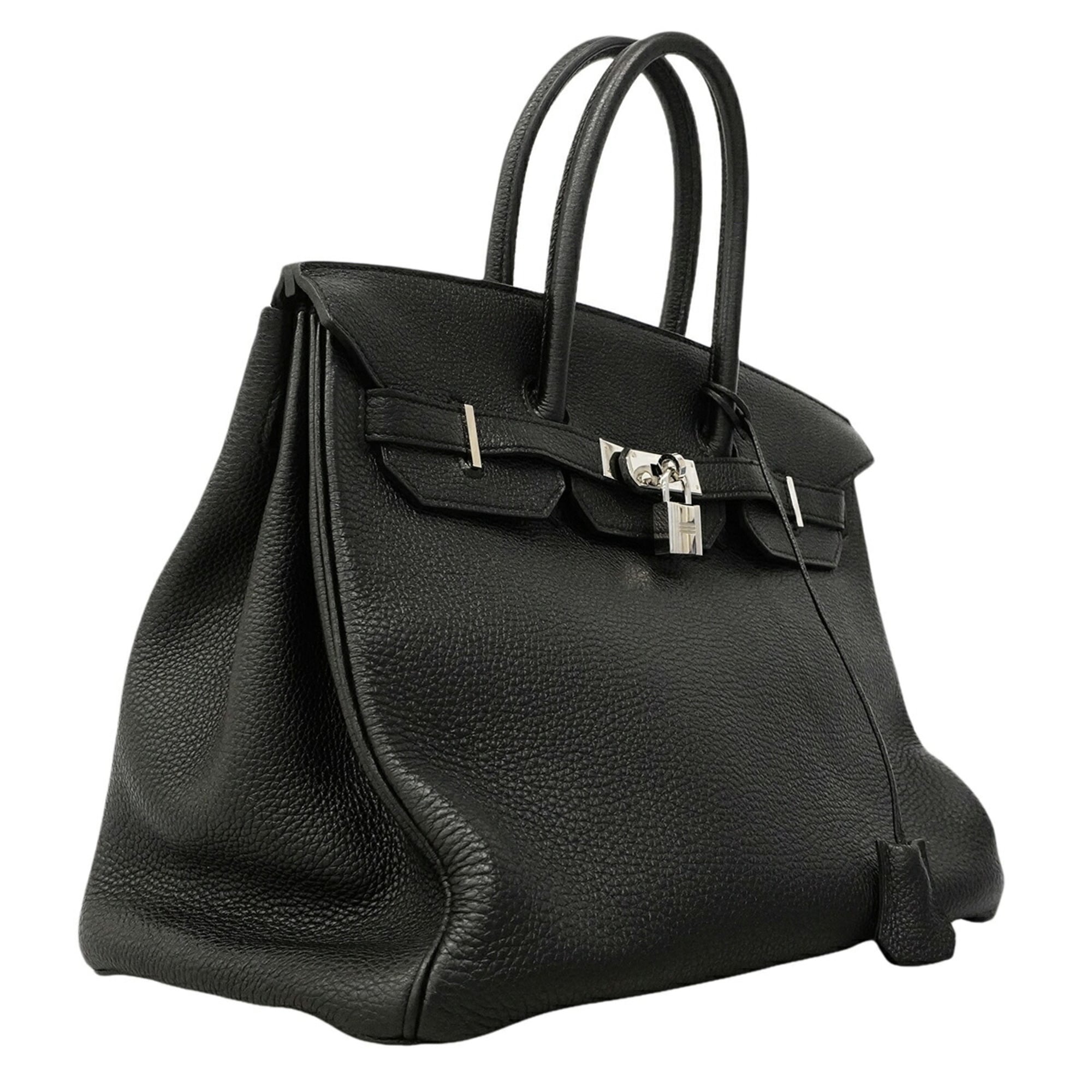 Hermes Black Togo Leather Handbag (Pre-Owned)