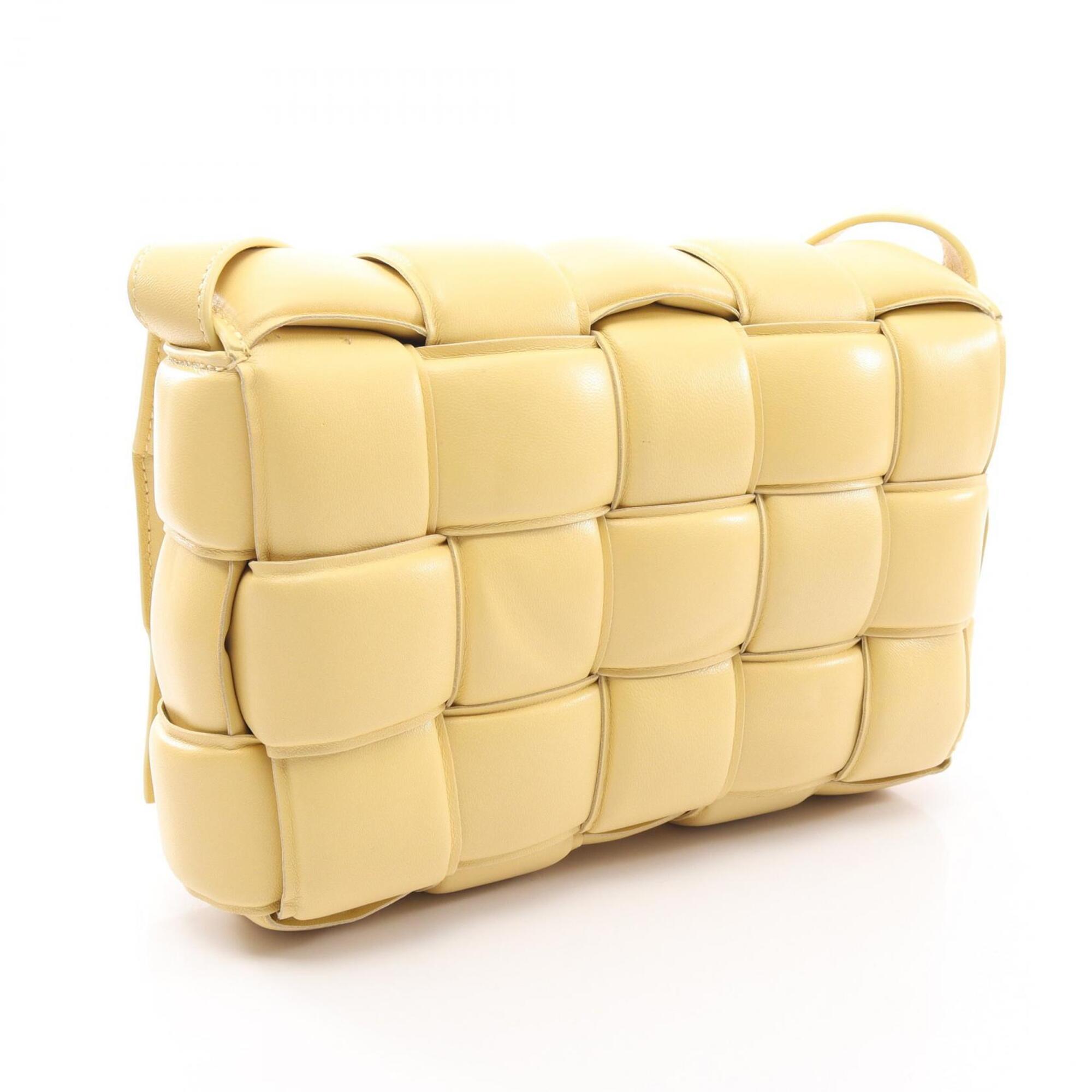 Bottega Veneta Yellow Leather Handbag Shoulder Bag (Pre-Owned)