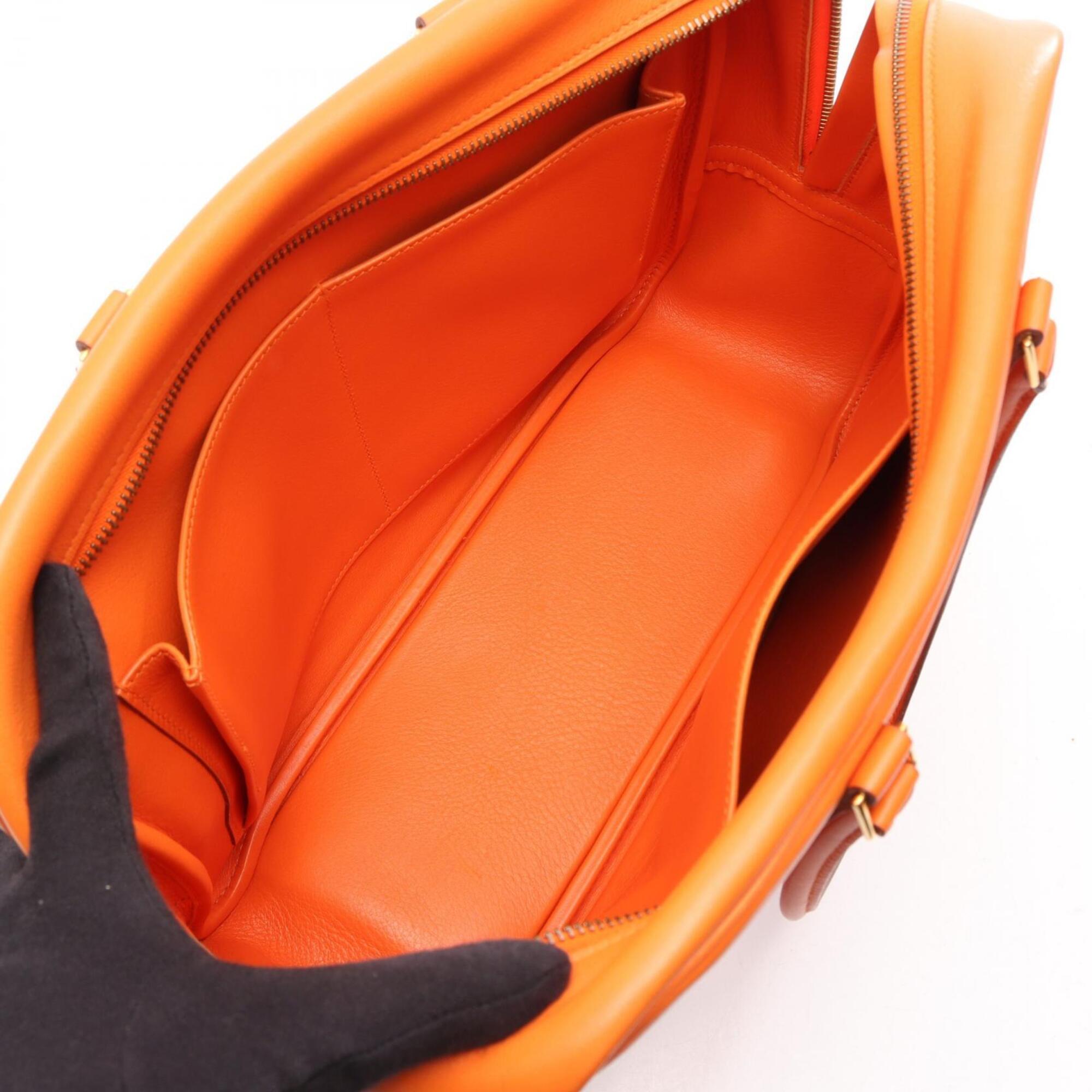 Hermes Orange Swift Leather Handbag (Pre-Owned)
