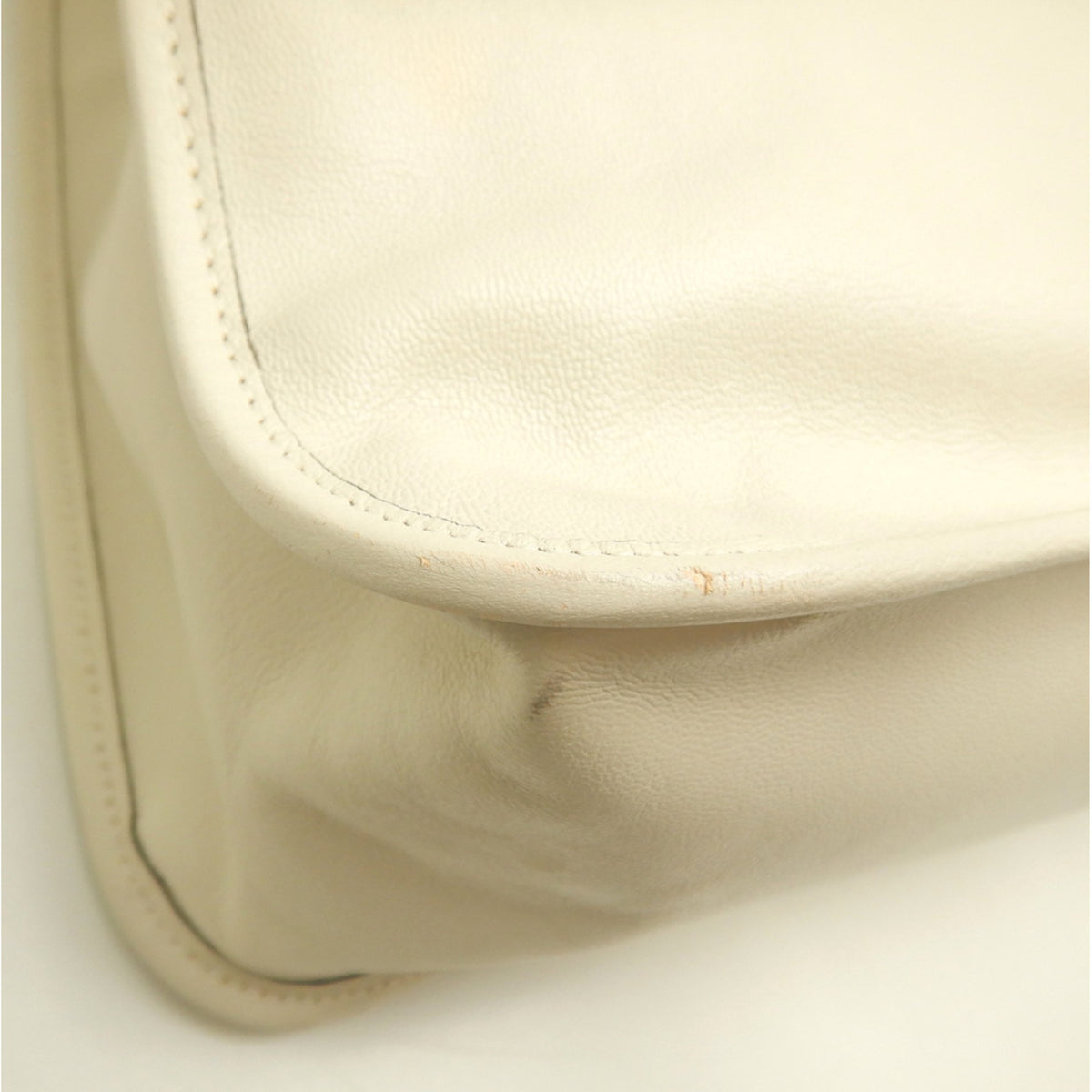 Gucci Horsebit Ivory Leather Tote Bag (Pre-Owned)