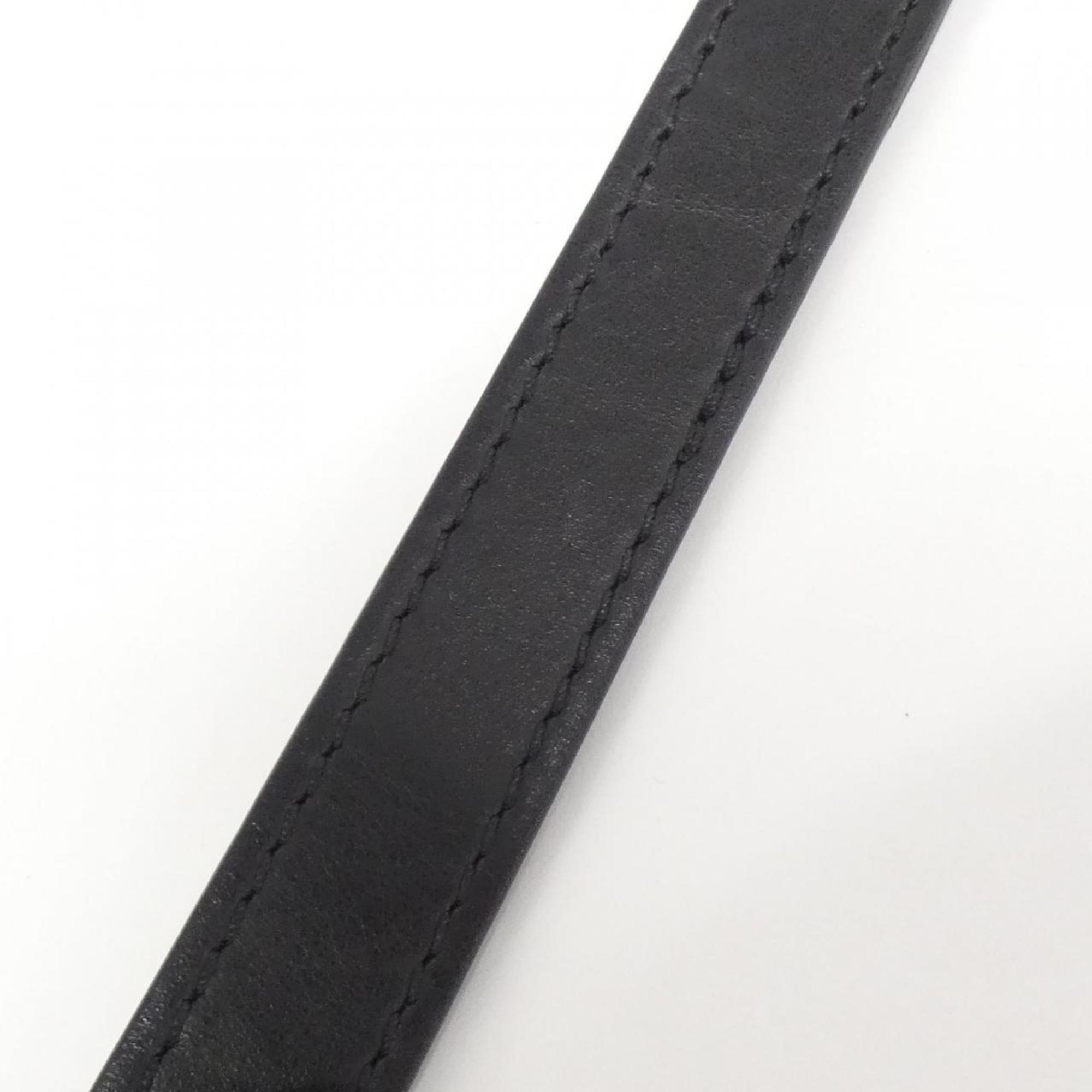 Louis Vuitton Black Leather Shoulder Bag (Pre-Owned)