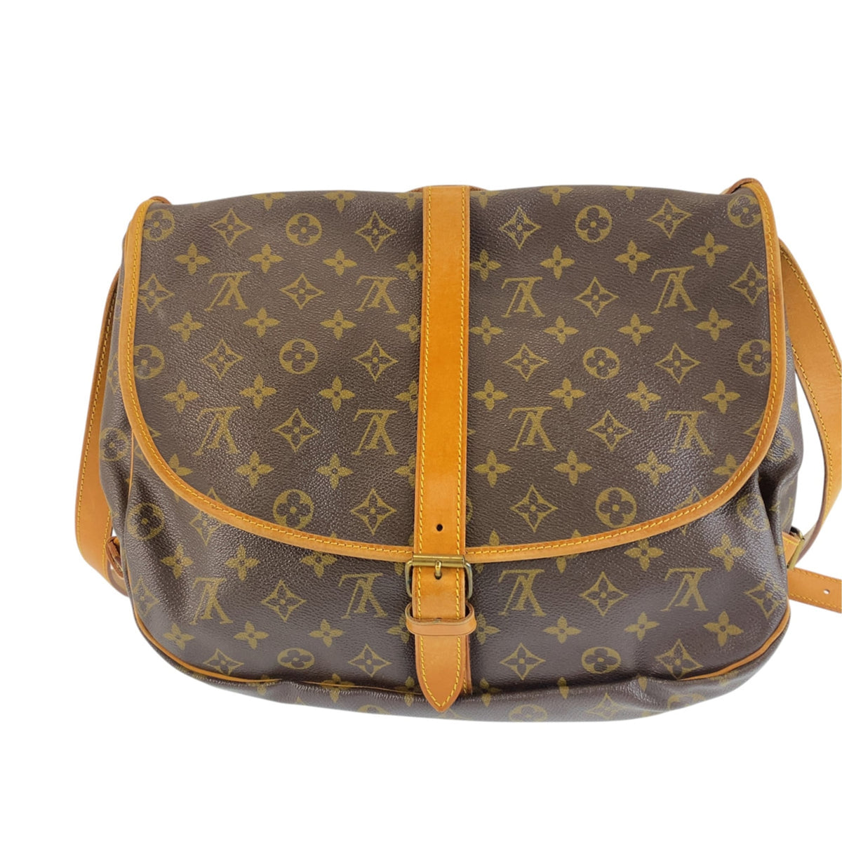 Louis Vuitton Monogram Brown Pvc Leather Messenger Bag Shoulder Bag (Pre-Owned)