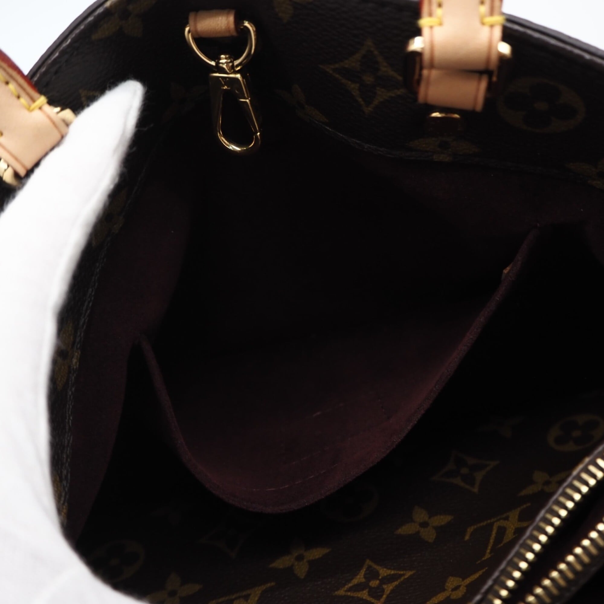 Louis Vuitton Beige Brown Coated Canvas Handbag Shoulder Bag (Pre-Owned)