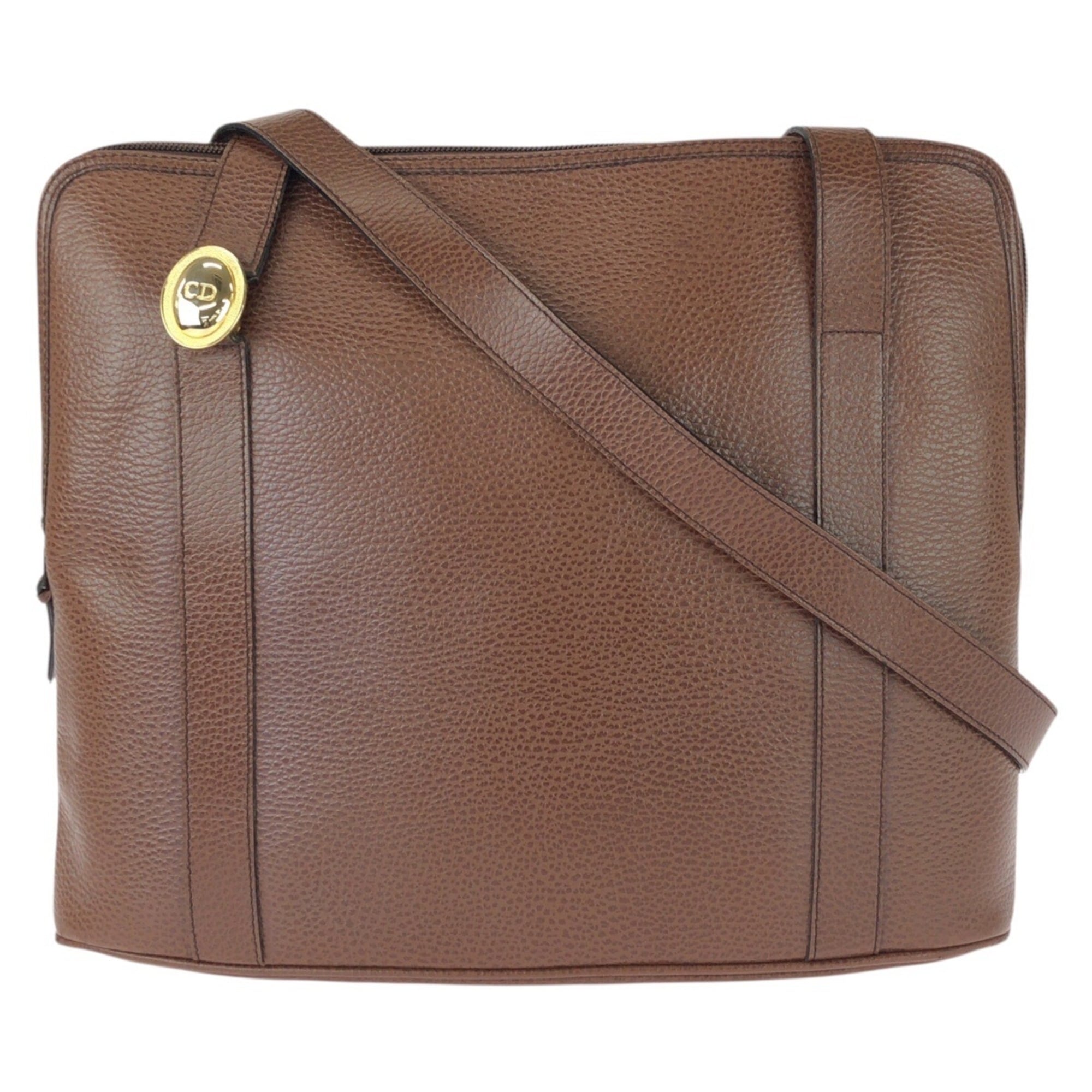 Christian Dior Brown Leather Shoulder Bag (Pre-Owned)