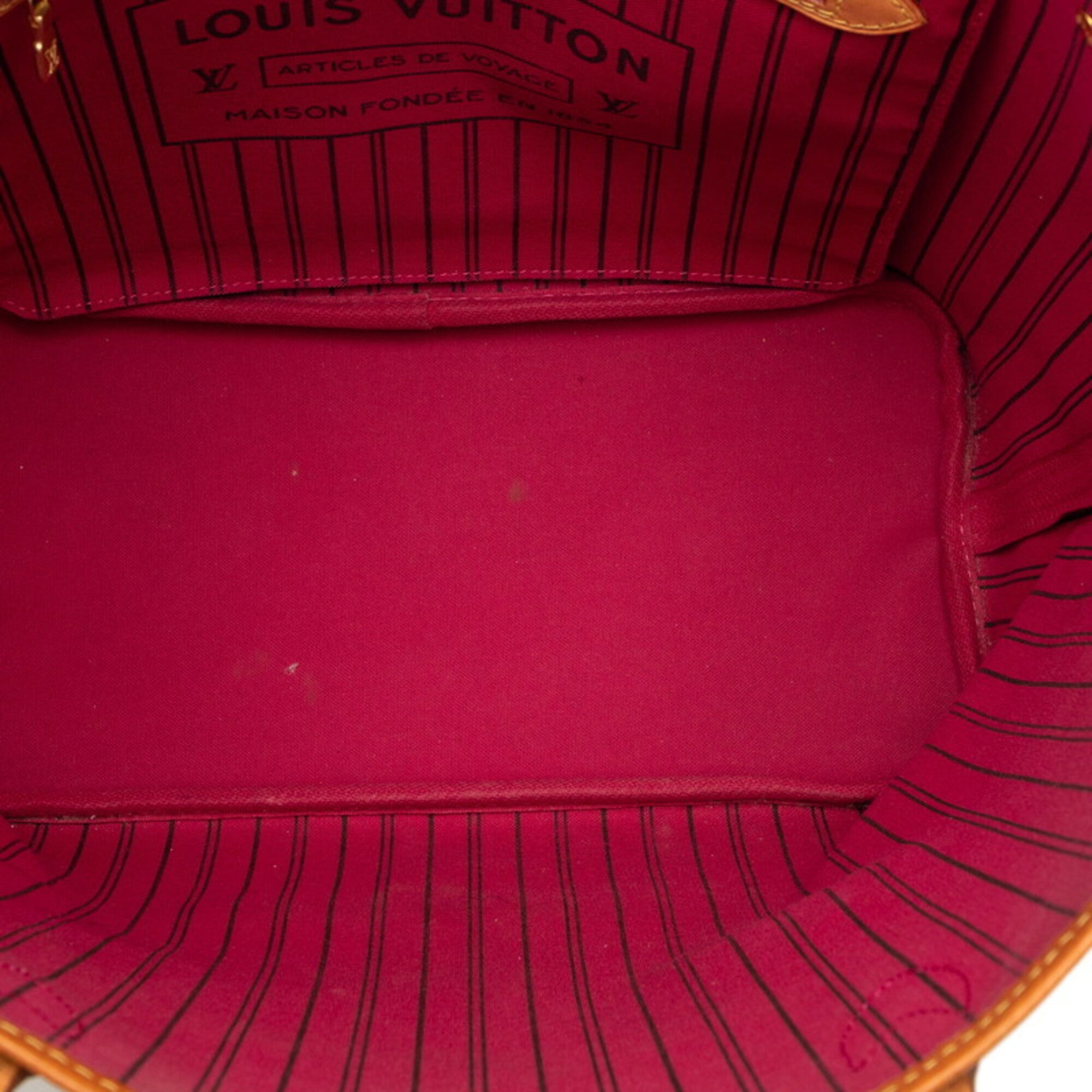 Louis Vuitton Monogram Fuchsia Wine Pvc Leather Shoulder Bag Tote Bag (Pre-Owned)