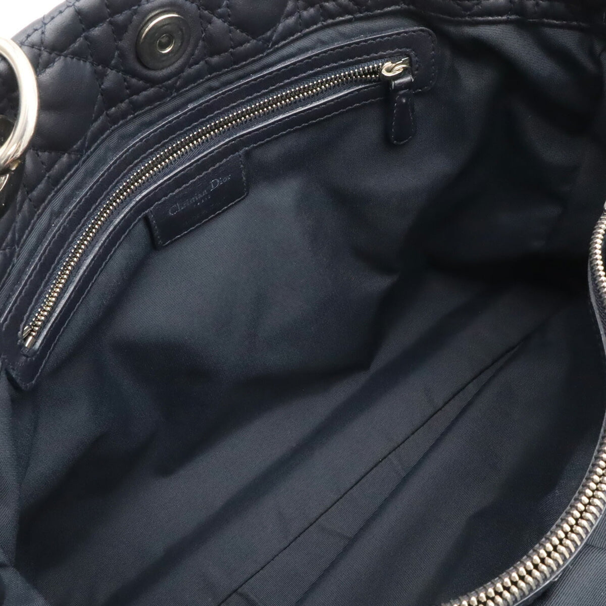 Christian Dior Black Leather Shoulder Bag Tote Bag (Pre-Owned)