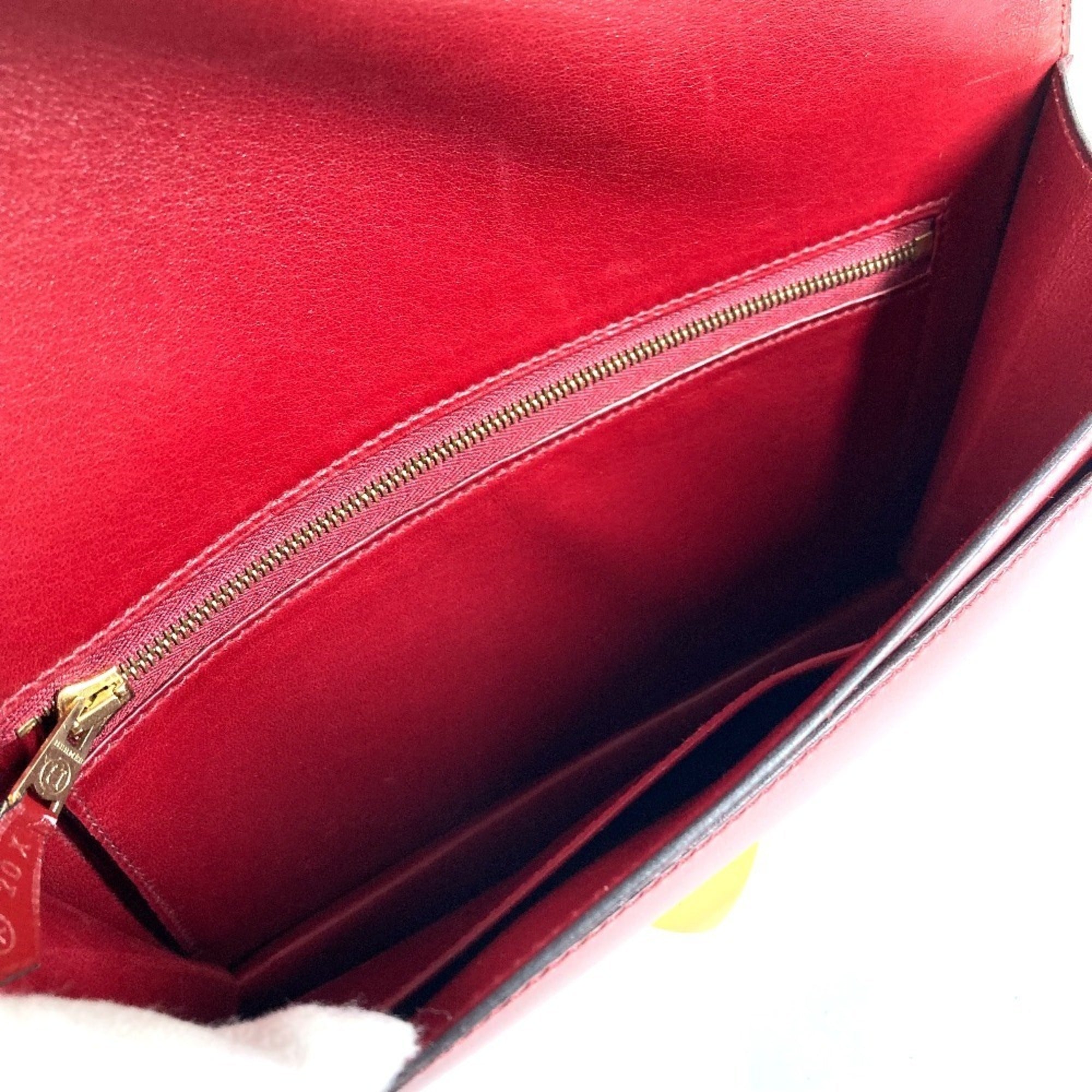 Hermes Brown Box Calf Leather Clutch Bag Handbag (Pre-Owned)
