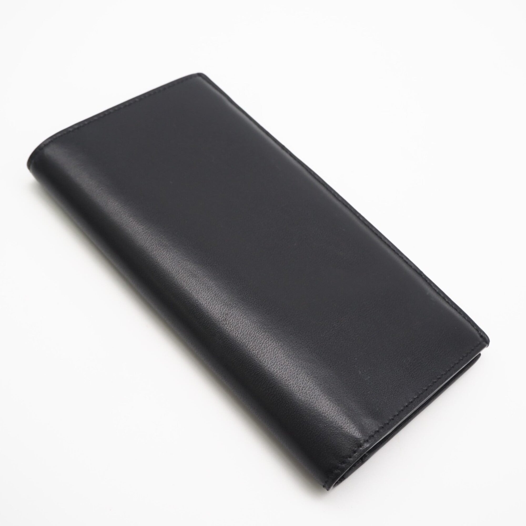 Yves Saint Laurent Black Leather Long Wallet (Bi-Fold) (Pre-Owned)