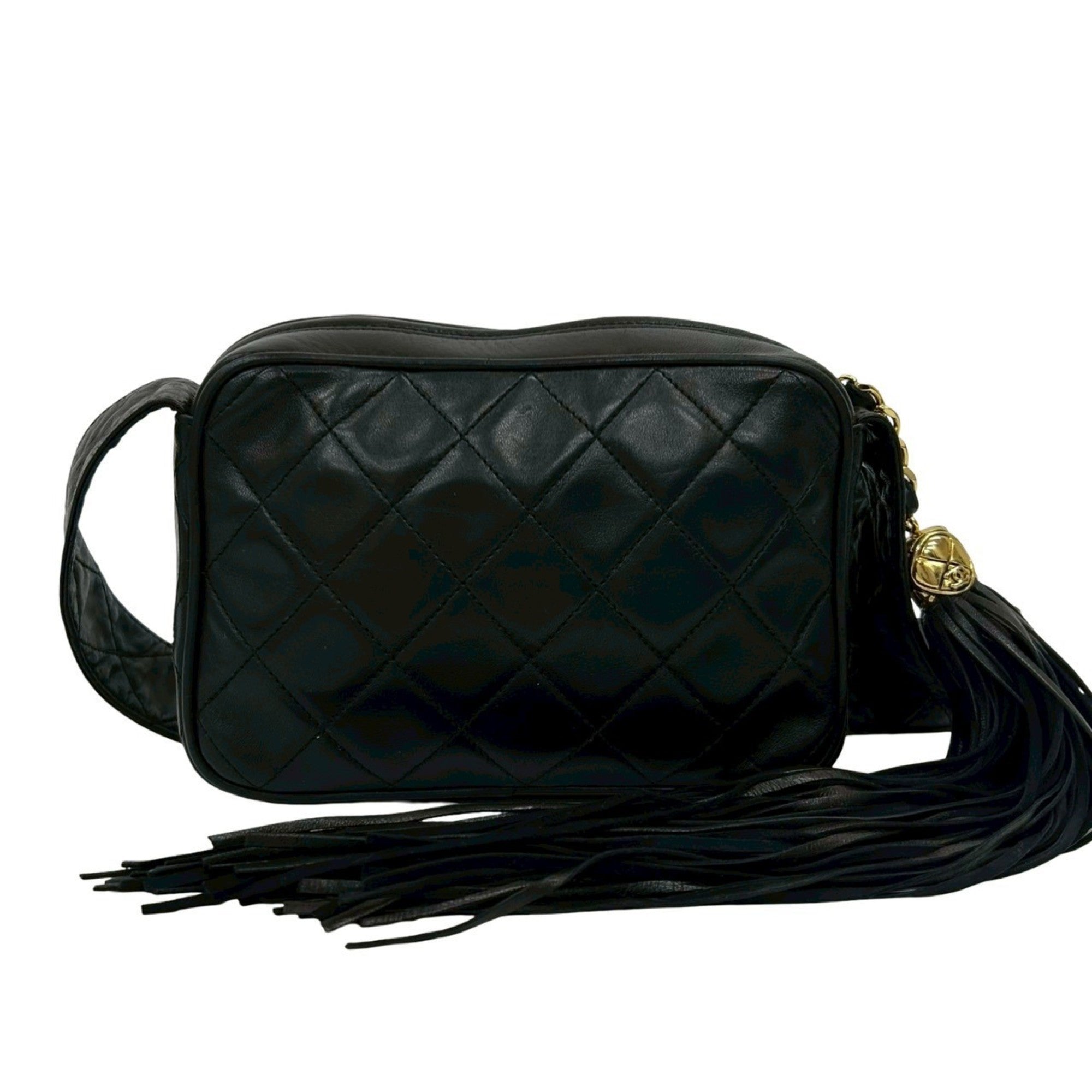 Chanel Black Leather Shoulder Bag (Pre-Owned)