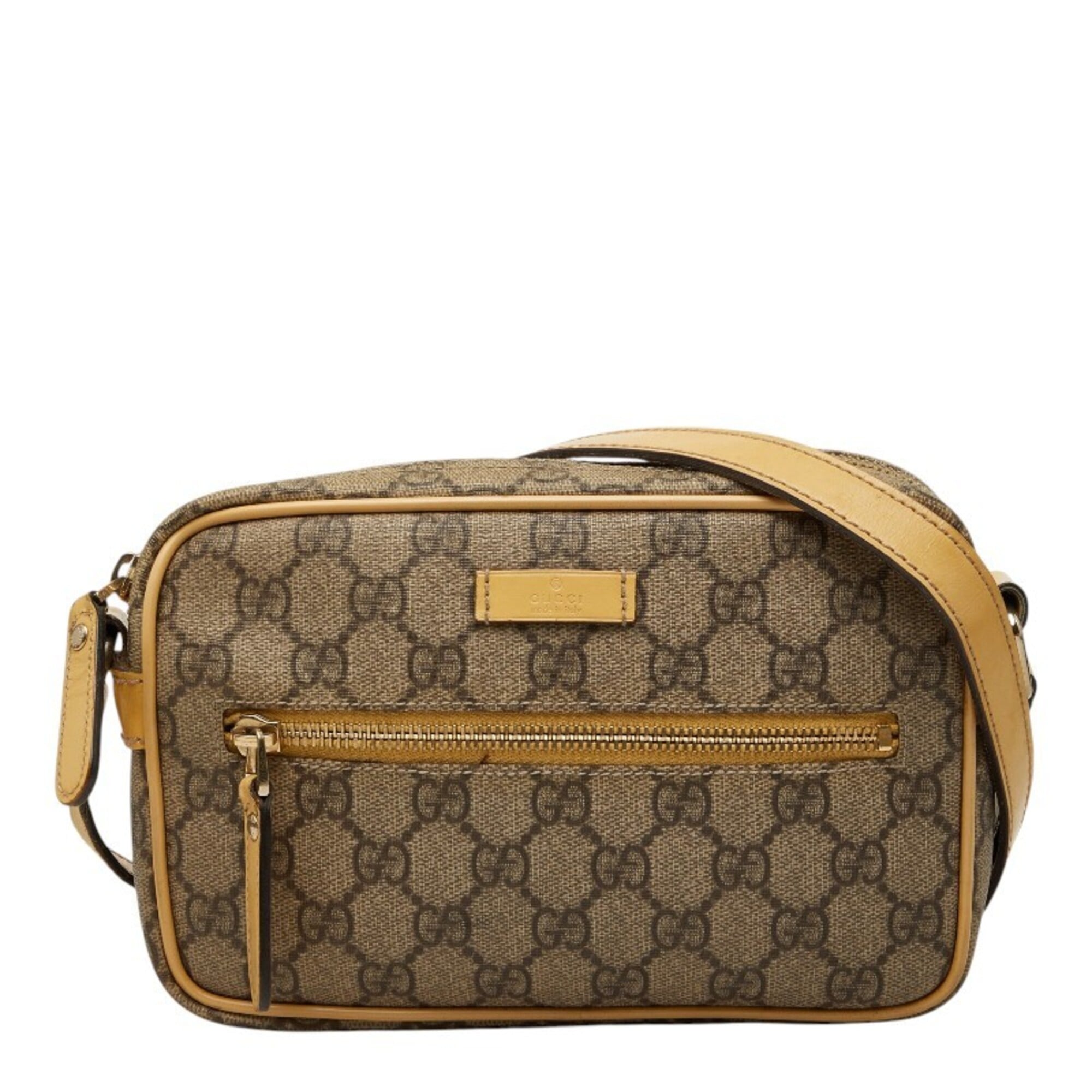 Gucci Beige Pvc Leather Shoulder Bag (Pre-Owned)