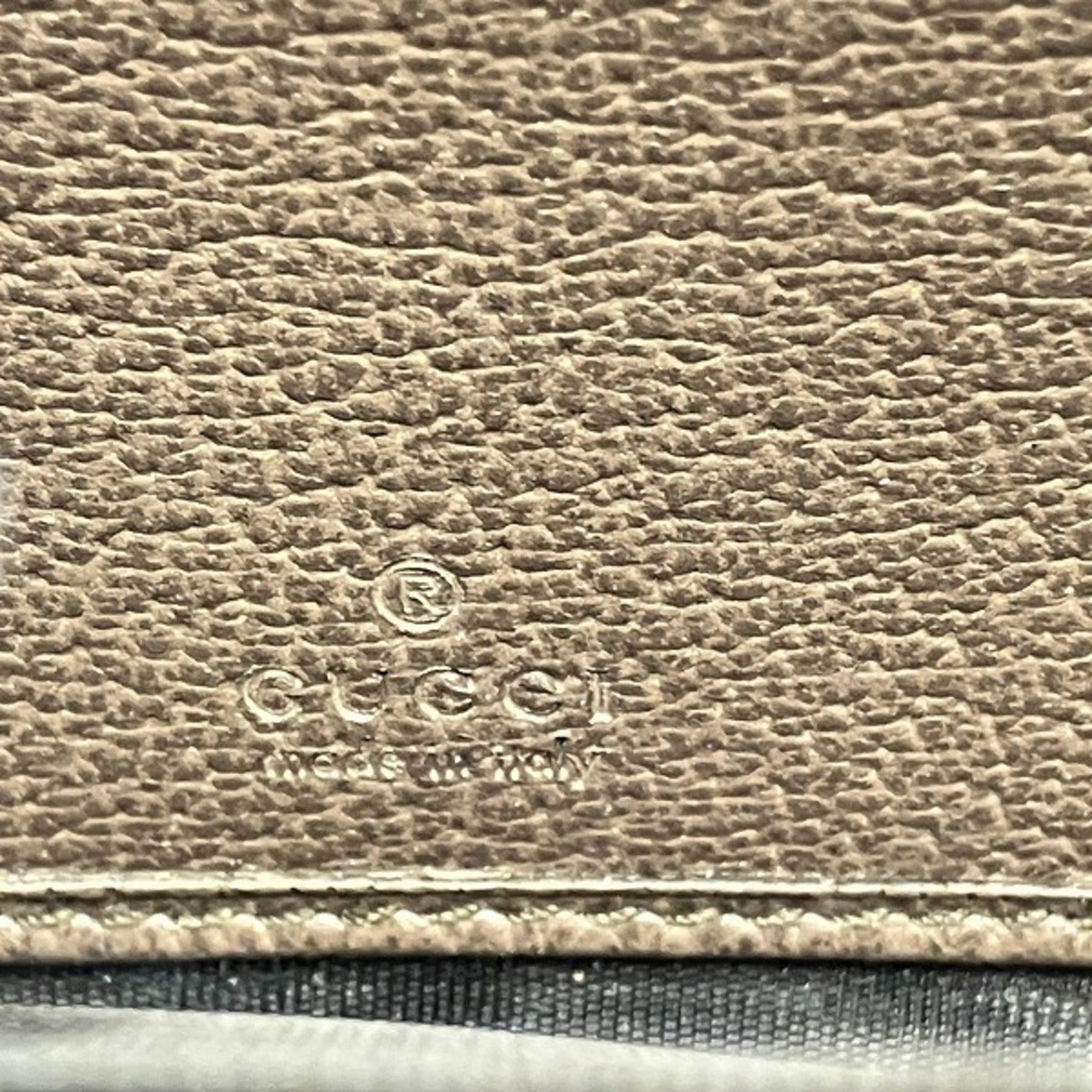 Gucci Brown Bamboo Gg Canvas Long Wallet (Bi-Fold) (Pre-Owned)