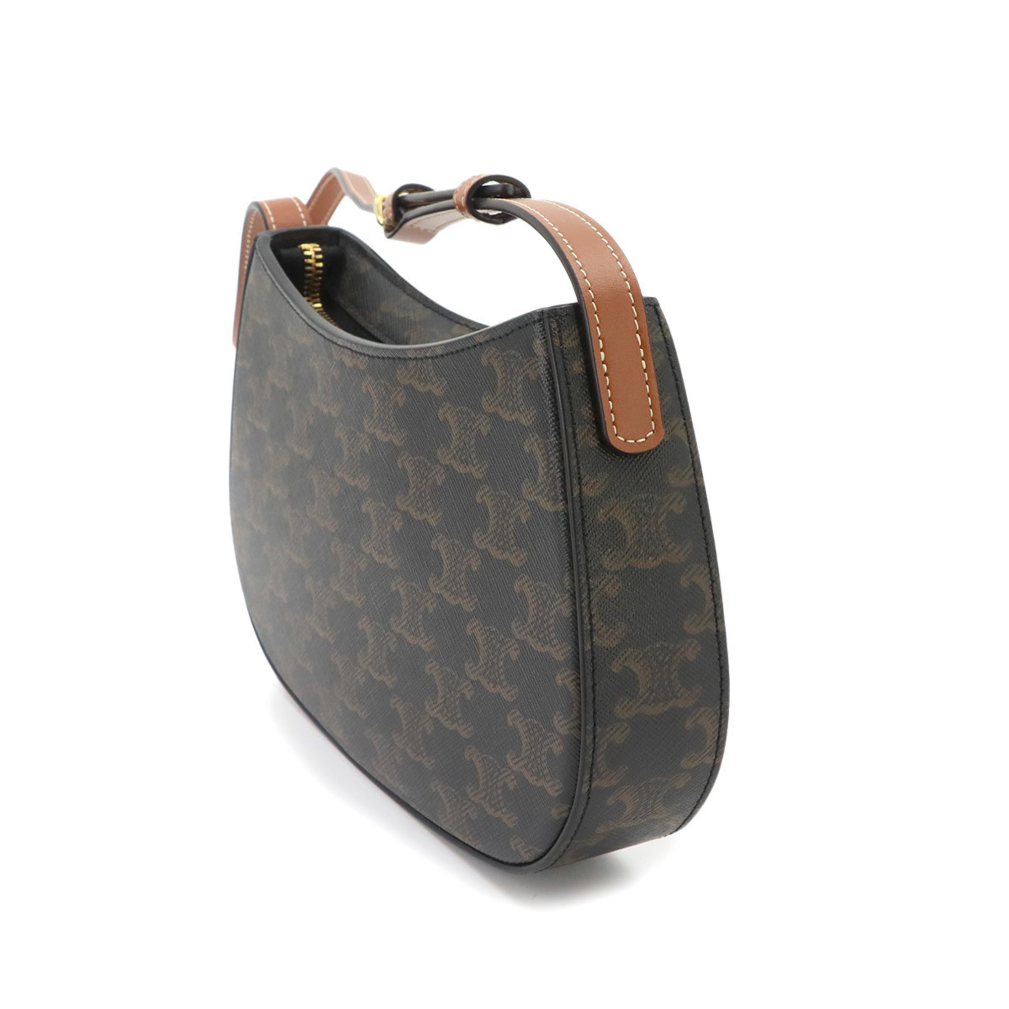 Celine Black Brown Pvc Leather Handbag Shoulder Bag (Pre-Owned)