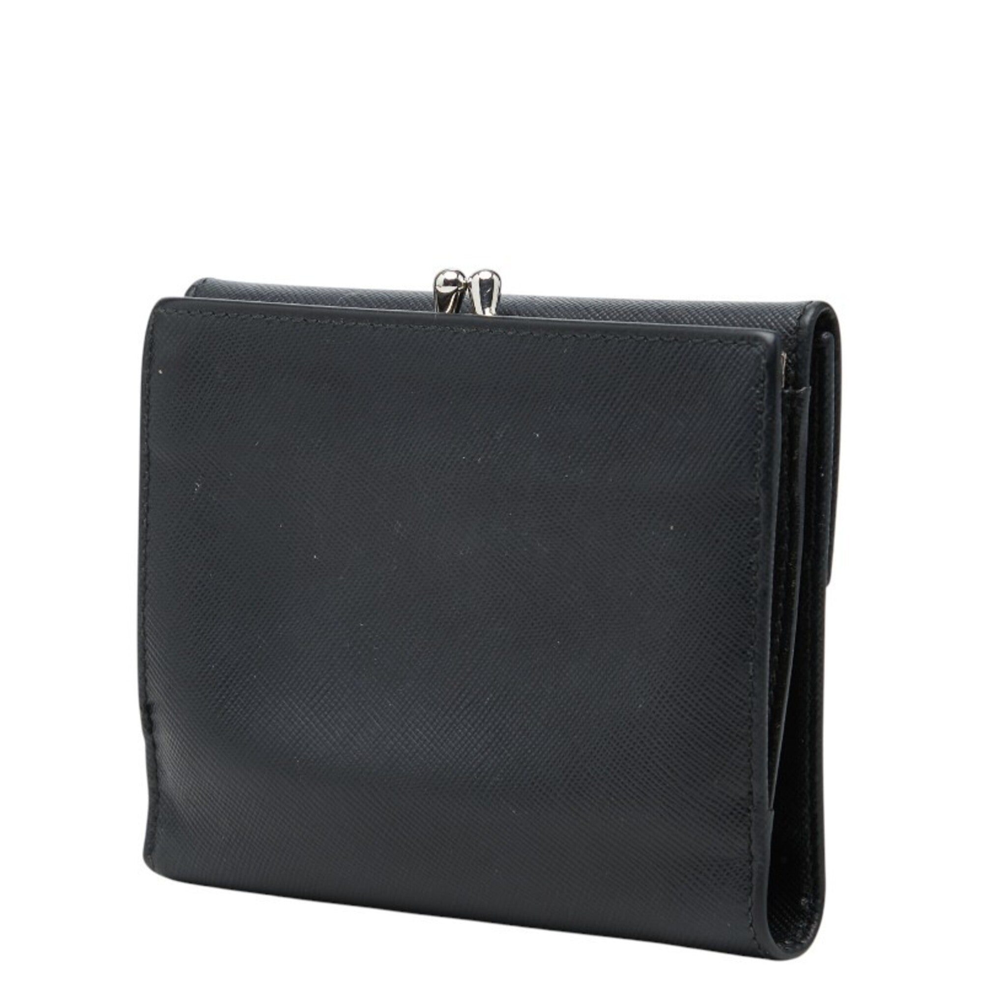 Prada Black Leather Wallet (Bi-Fold) (Pre-Owned)