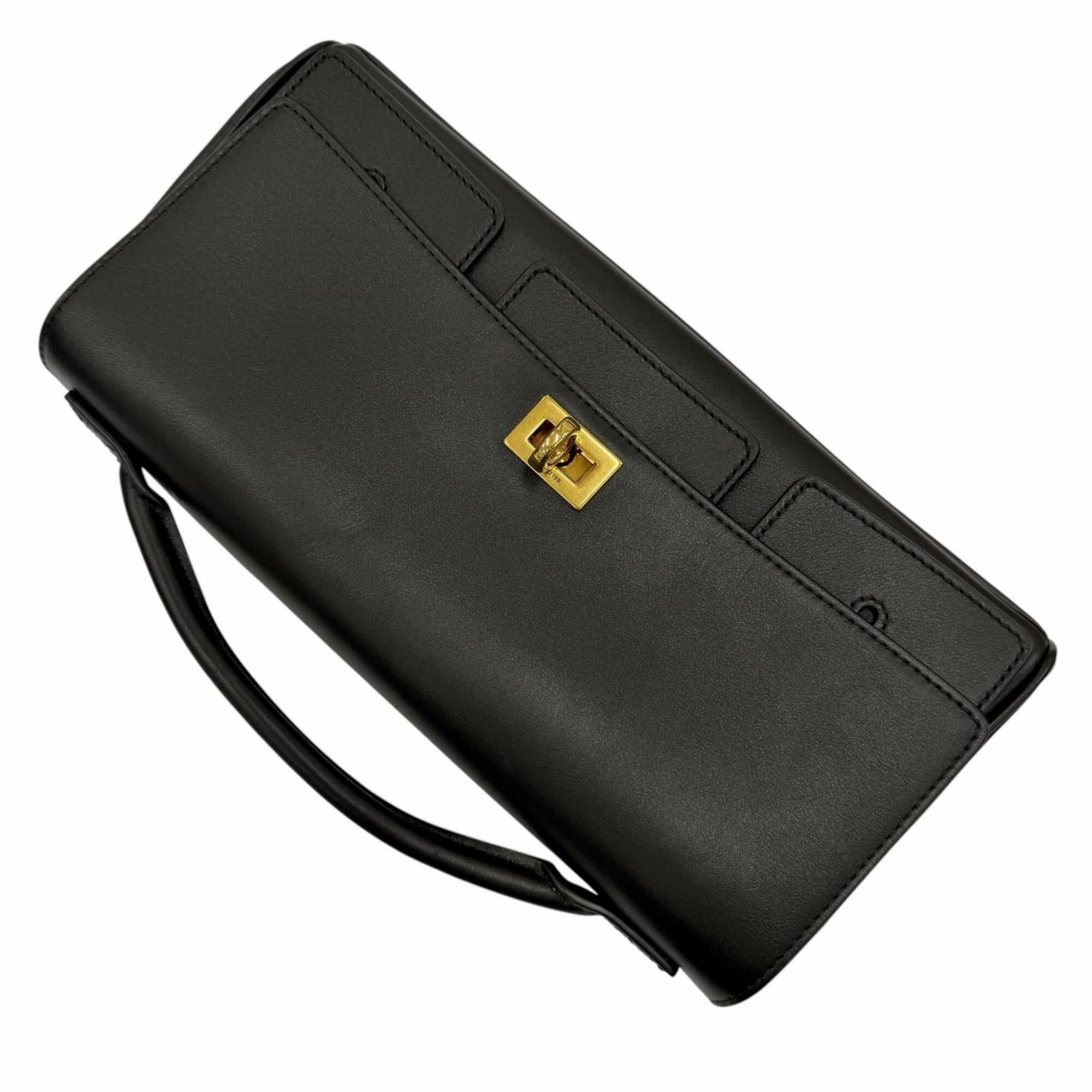 Balenciaga Black Leather Shoulder Bag (Pre-Owned)