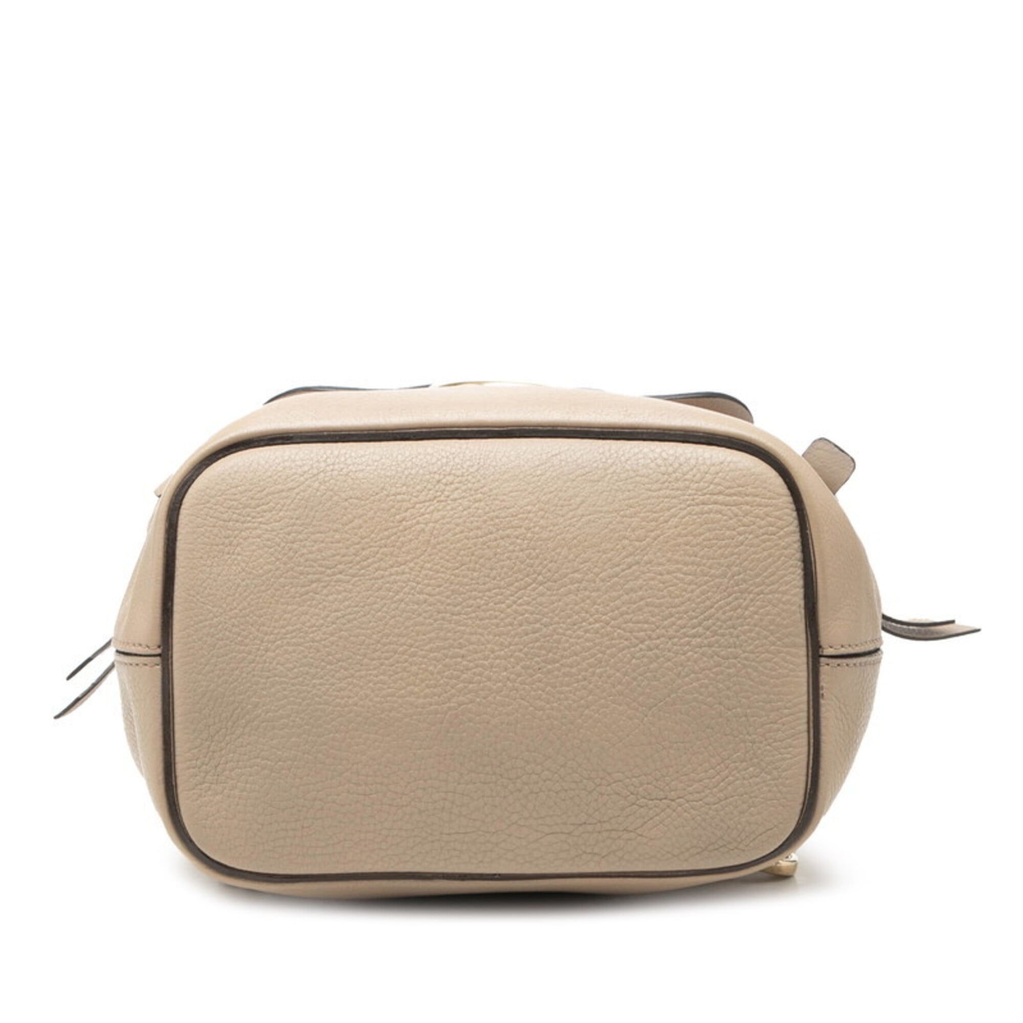 Chloé Gray Leather Suede Backpack (Pre-Owned)