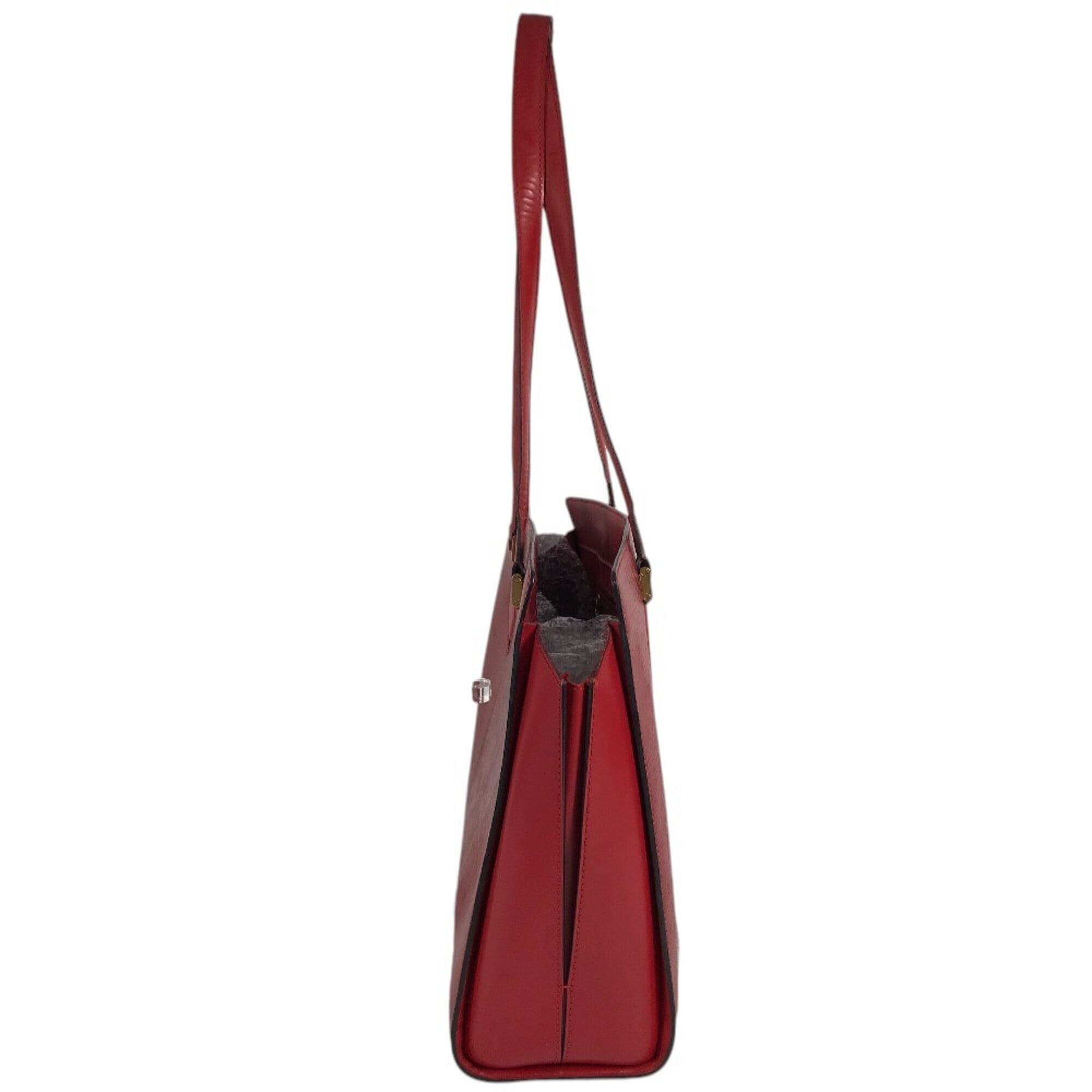 Louis Vuitton Castilian Red Red Color Epi Leather Handbag Shoulder Bag Tote Bag (Pre-Owned)