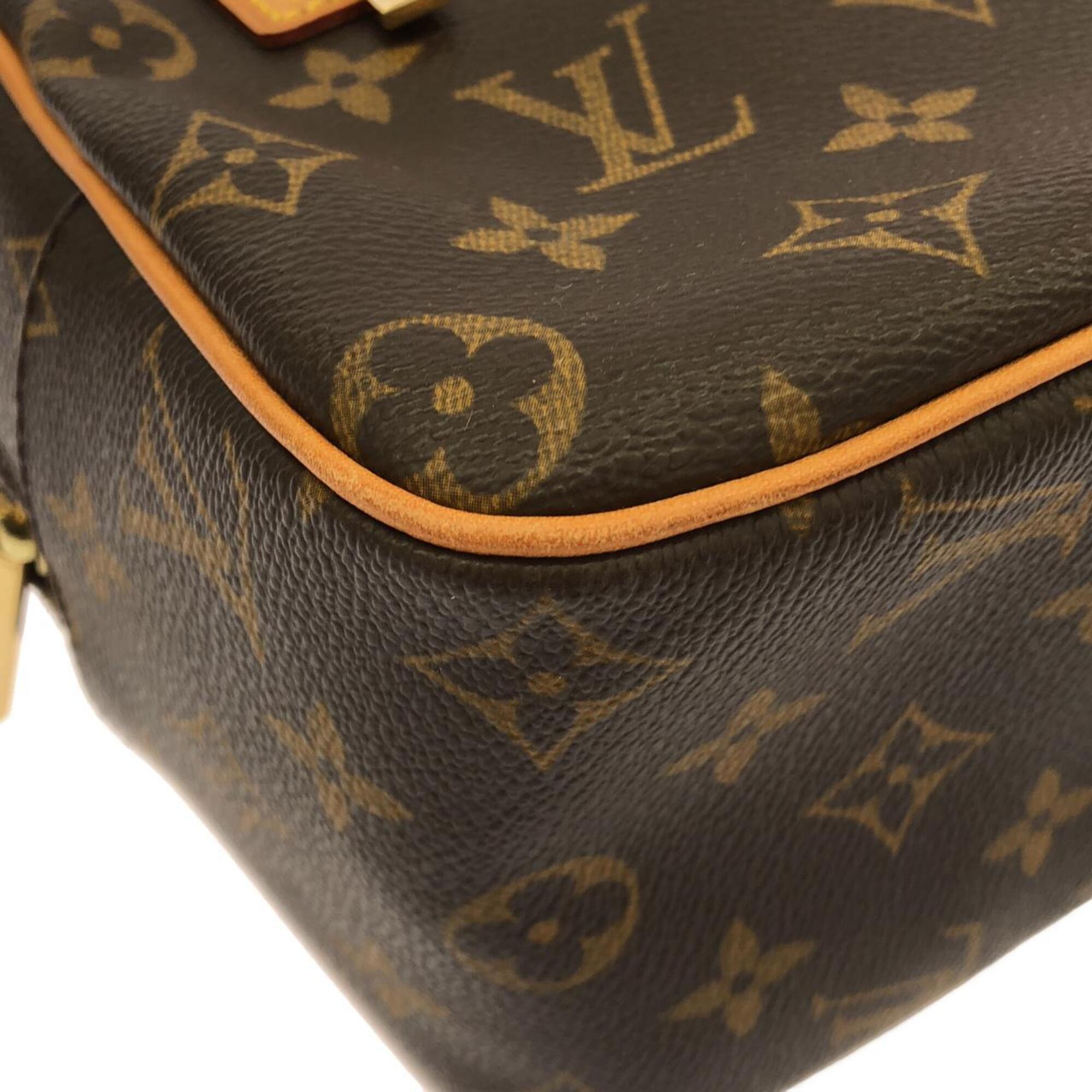 Louis Vuitton Monogram Marron Coated Canvas Shoulder Bag (Pre-Owned)