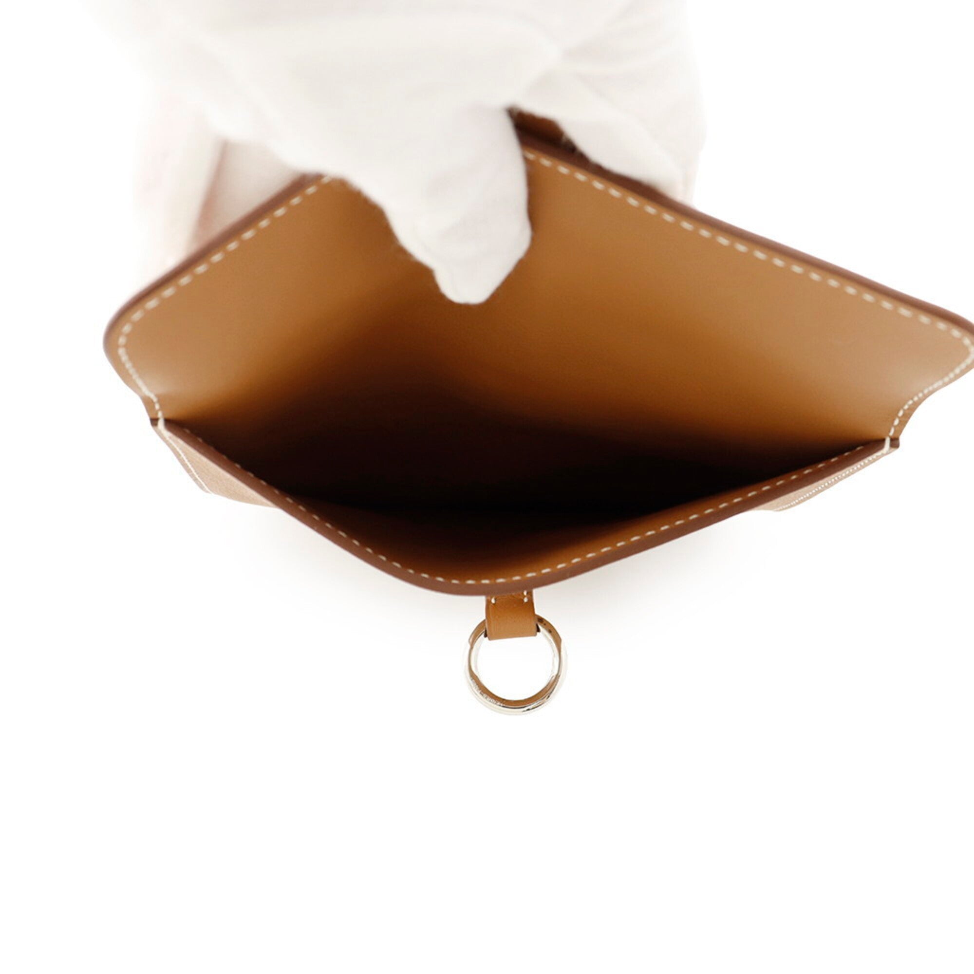 Hermes Gold Swift Leather Shoulder Bag Sling Bag (Pre-Owned)