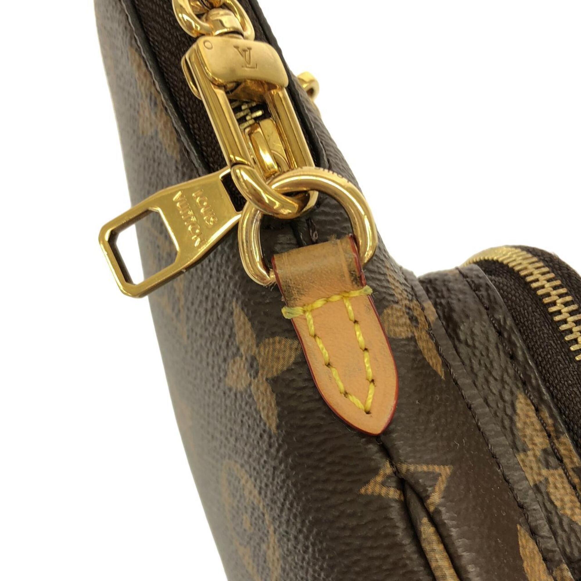 Louis Vuitton Marron Coated Canvas Shoulder Bag (Pre-Owned)