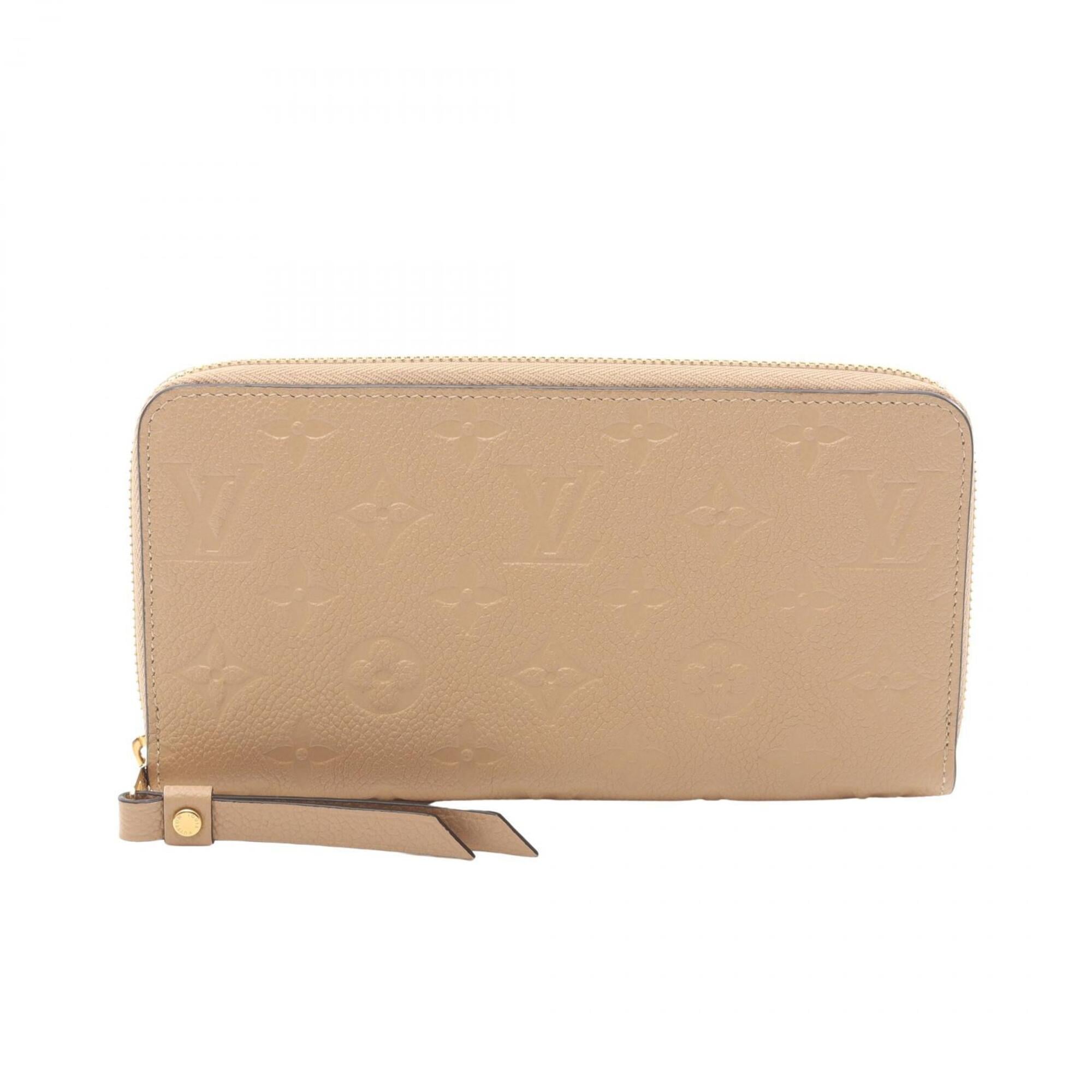 Louis Vuitton Monogram Empreinte Beige Leather Long Wallet (Bi-Fold) (Pre-Owned)