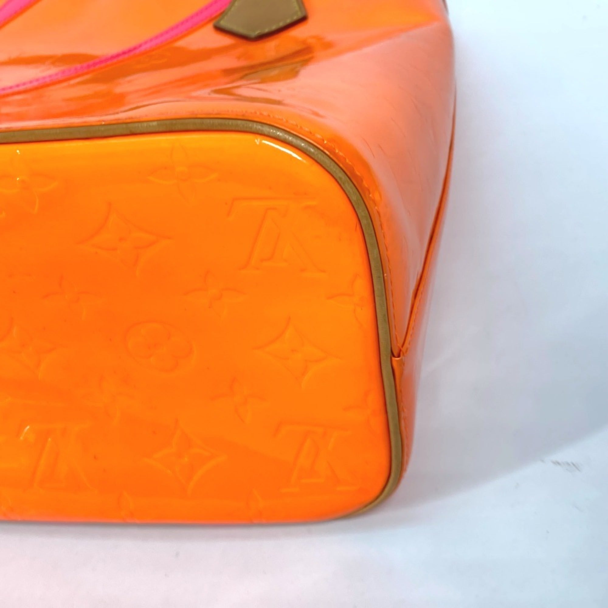 Louis Vuitton Monogram Vernis Orange Pink Monogram Vernis Shoulder Bag Tote Bag (Pre-Owned)