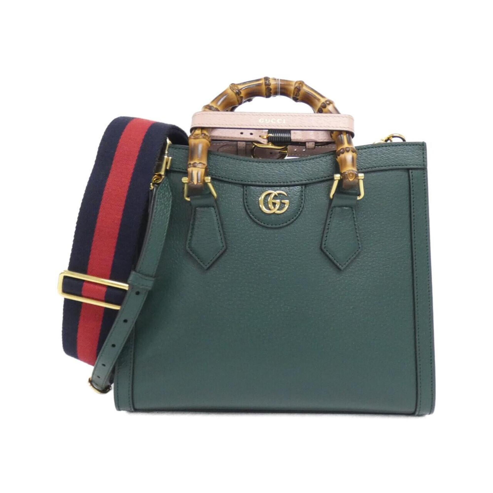 Gucci Green Leather Handbag (Pre-Owned)